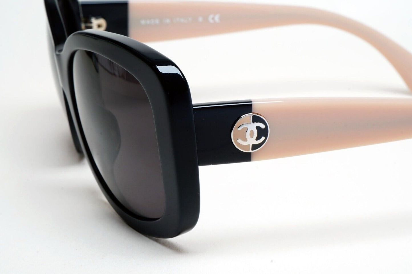 Chanel Sunglasses Black Glossy Square Beige 5322-A c.1333/26 57mm 261124