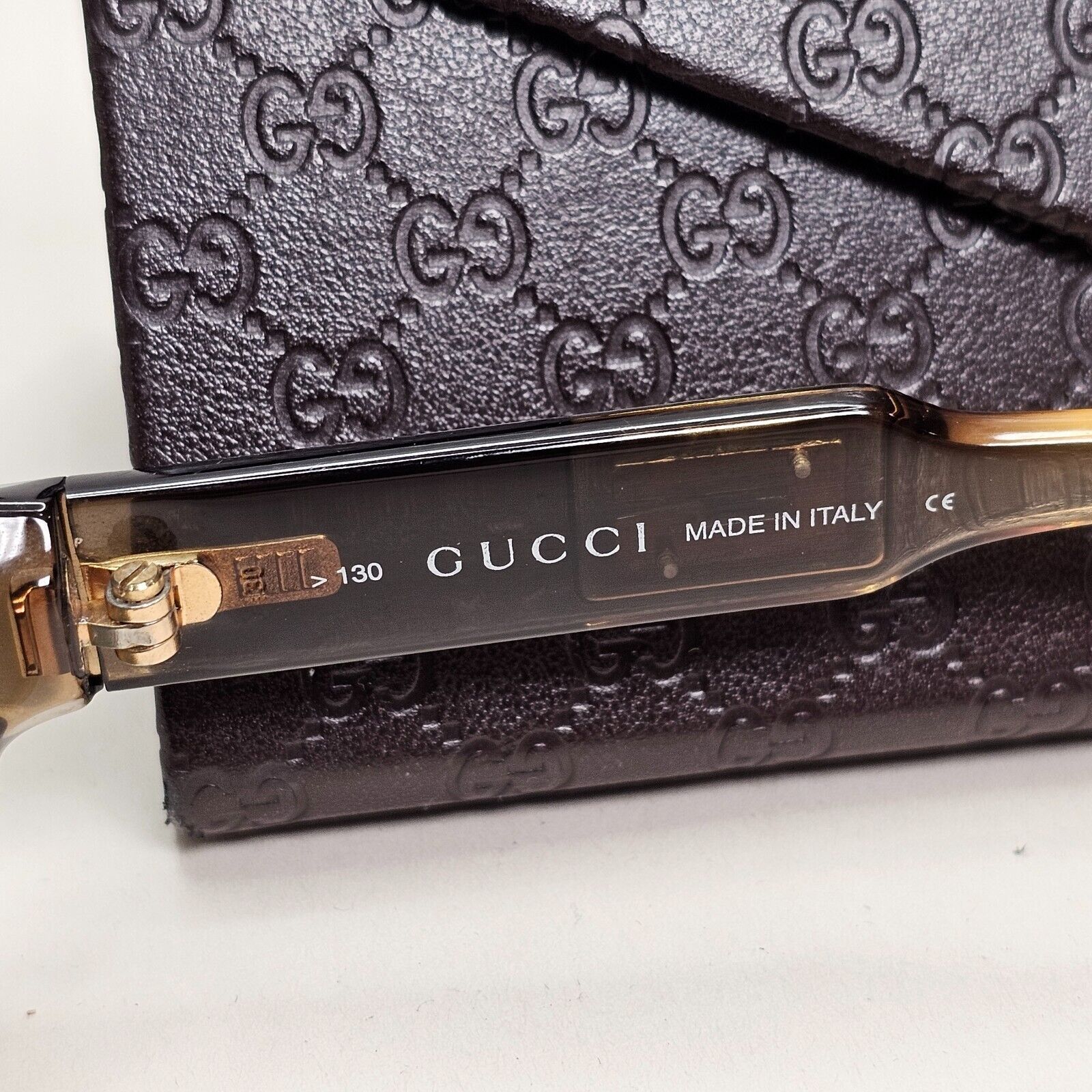 Gucci Sunglasses 1997 Vintage Brown Transparent Honey Green GG 2475/S T7V 291024