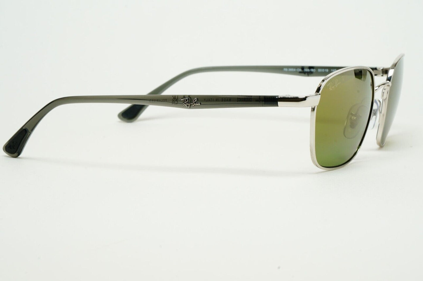 Ray-Ban Sunglasses Polarized Chromance Silver Green Mirror Gold RB 3664CH 003/6O