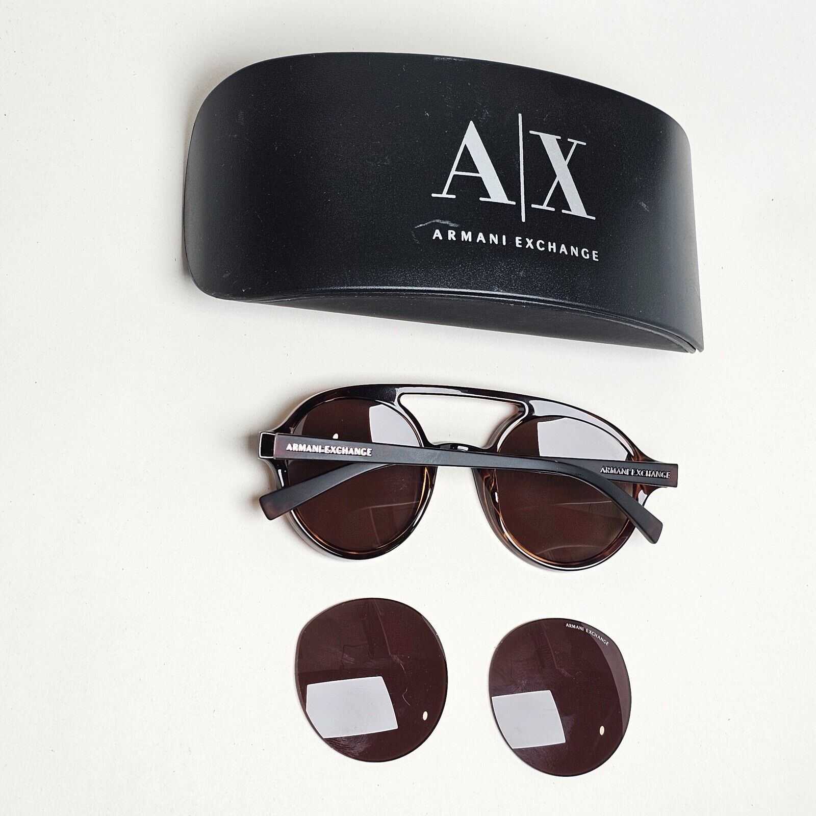 Armani Exchange Sunglasses 2015 Round Unisex Brown AX 4060 8213/73 221124