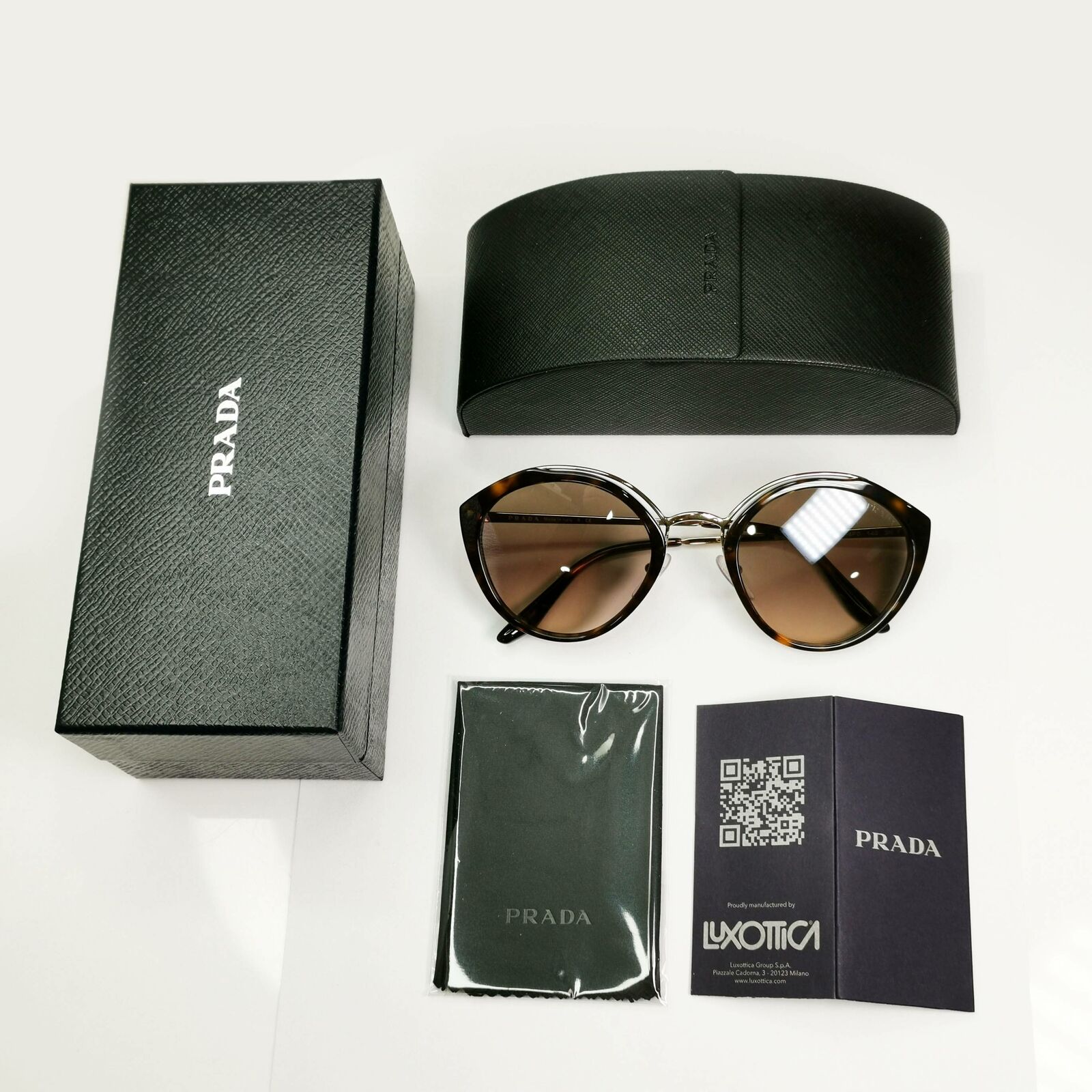 Prada Womens Gold Brown Cinema Collection Havana Sunglasses SPR 18U 2AU-4P0