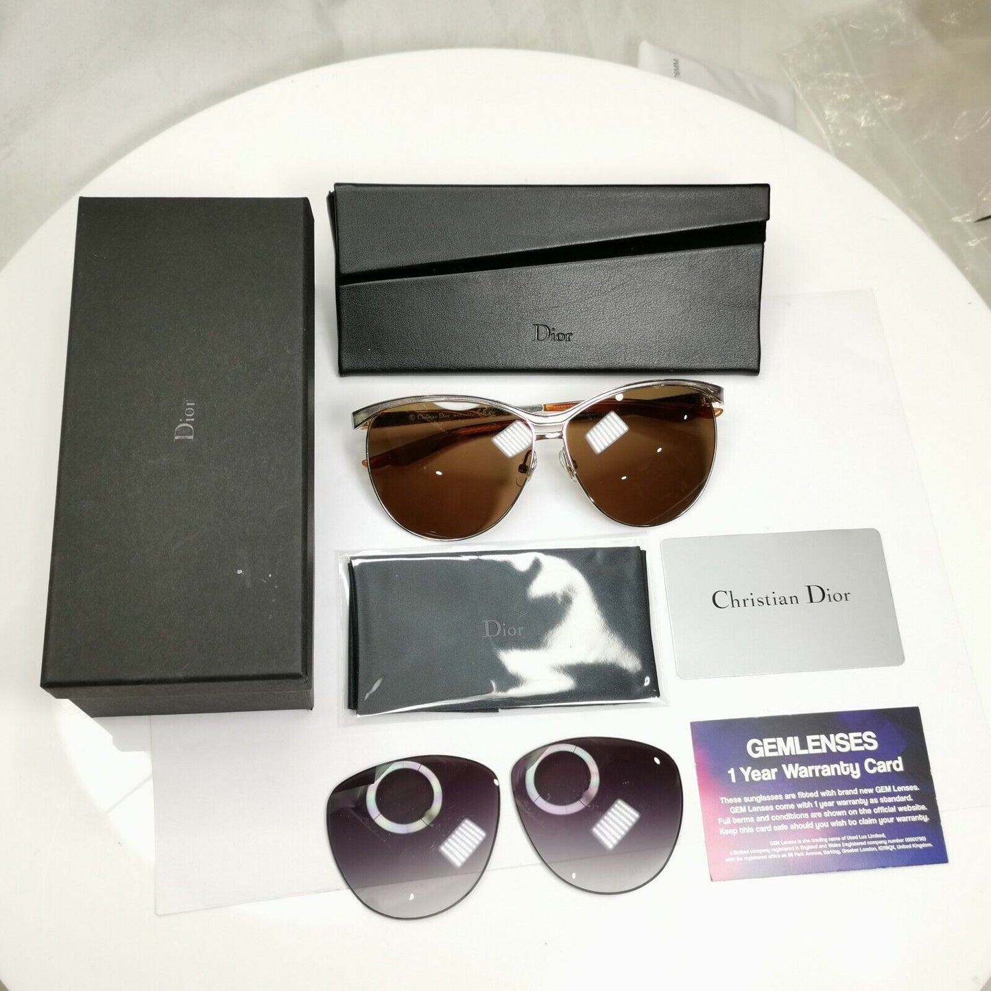 Authentic DIOR Womens Square Designer Sunglasses Gold CINQUANTE I529C 27851