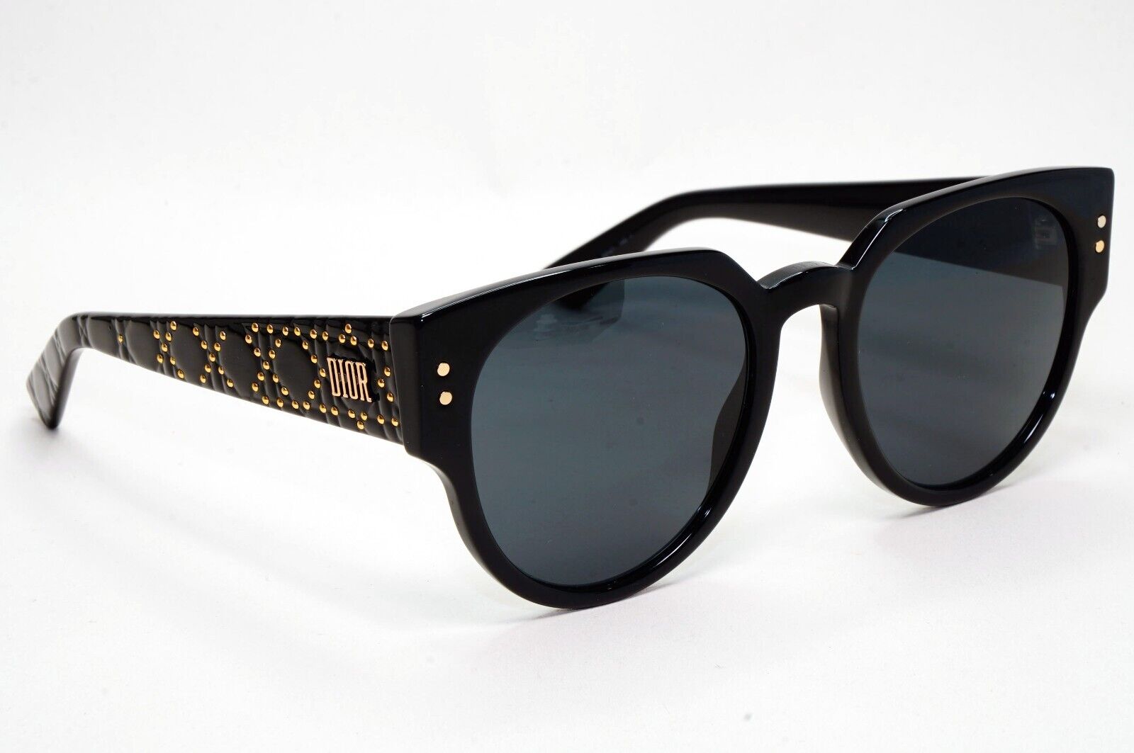 Dior Sunglasses 2019 Black Gold Lady Dior Studs 3 Square 807IR 311024