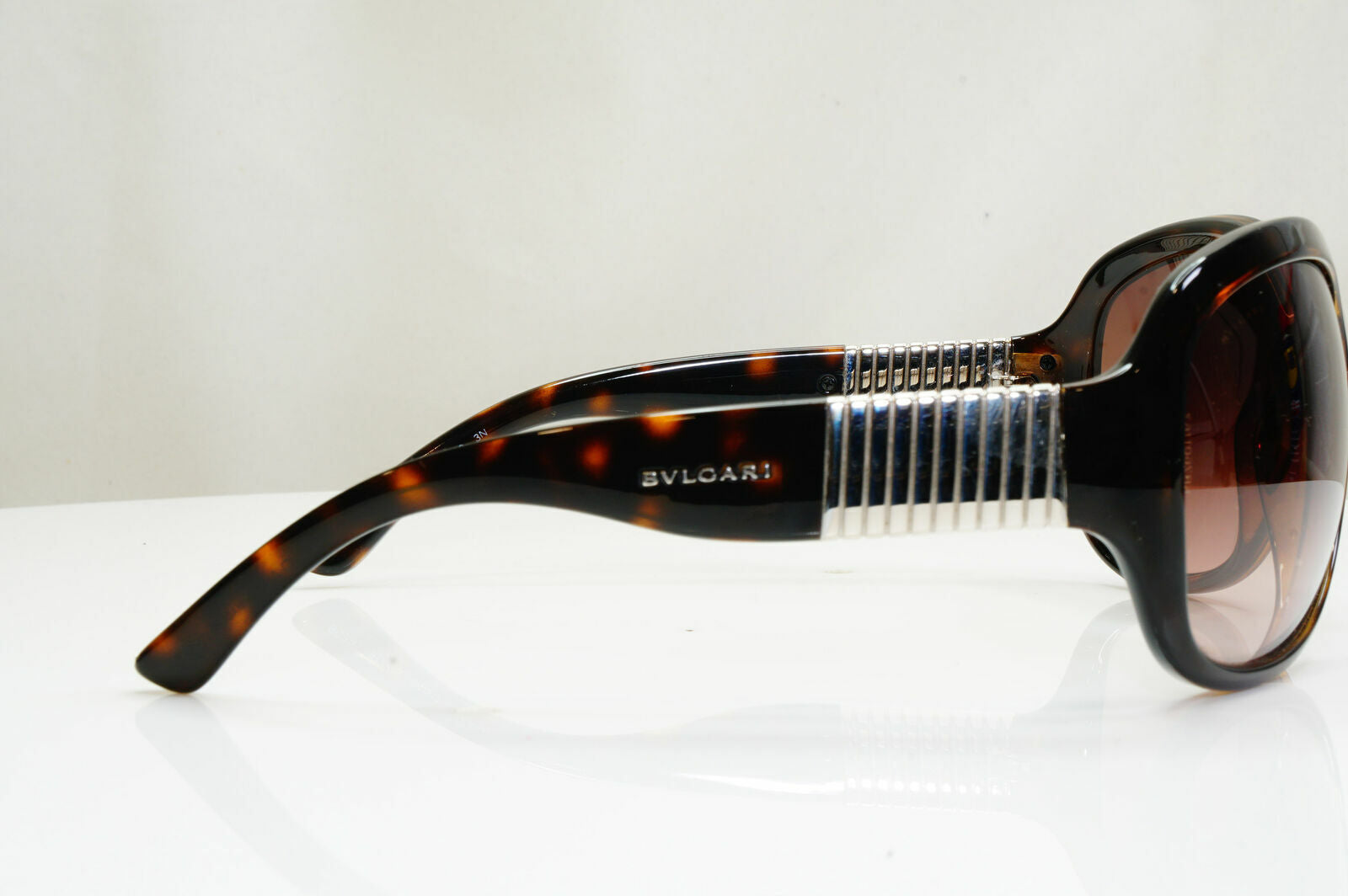 Authentic BVLGARI Boxed Vintage Sunglasses Brown Square HAVANA 8039 977/13 26624