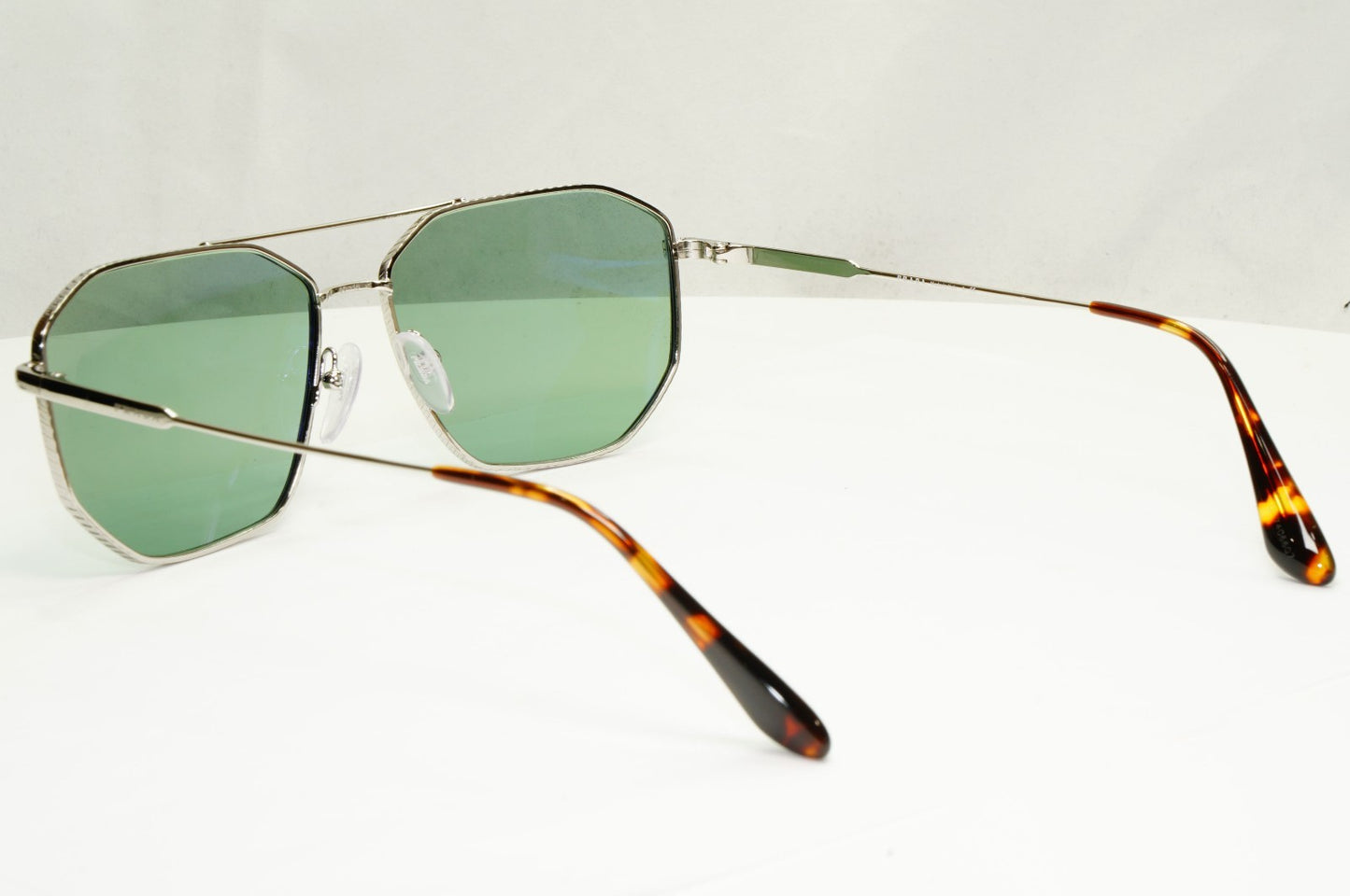 Prada Sunglasses Glass Lens Silver Green Metal Navigator PR64XS SPR 64X 1BC-02D