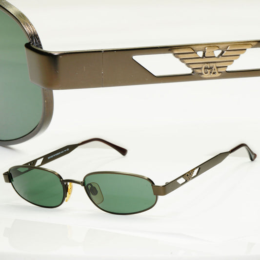 Emporio Armani Sunglasses 1997 Vintage Rectangle Bronze Green 034-S 924/29