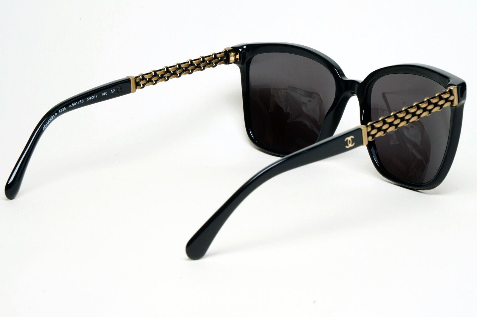 Chanel Sunglasses Chain Black Glossy Square Bronze 5325 c.501/S8 54mm 261124