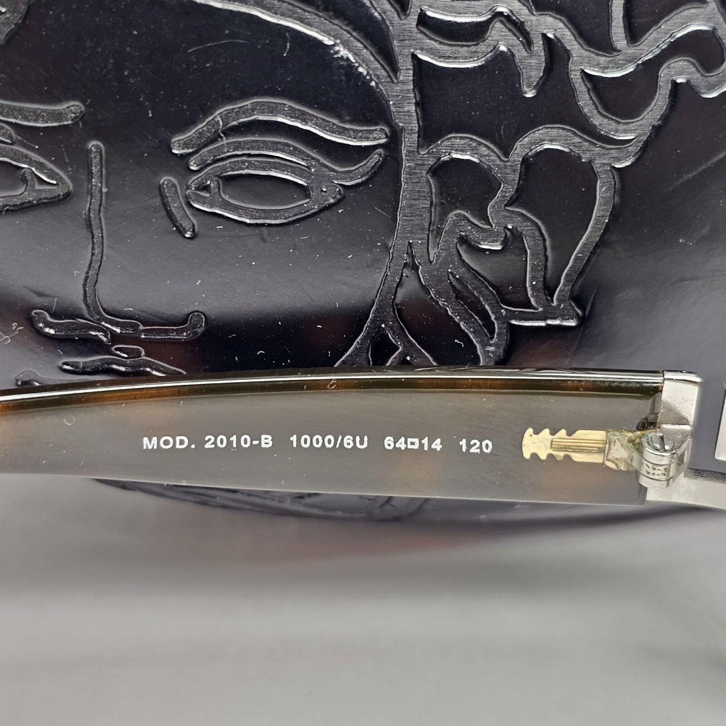 Versace Sunglasses 2004 Vintage Rimless Brown Wrap MOD 2010-B 1000/6U 070224