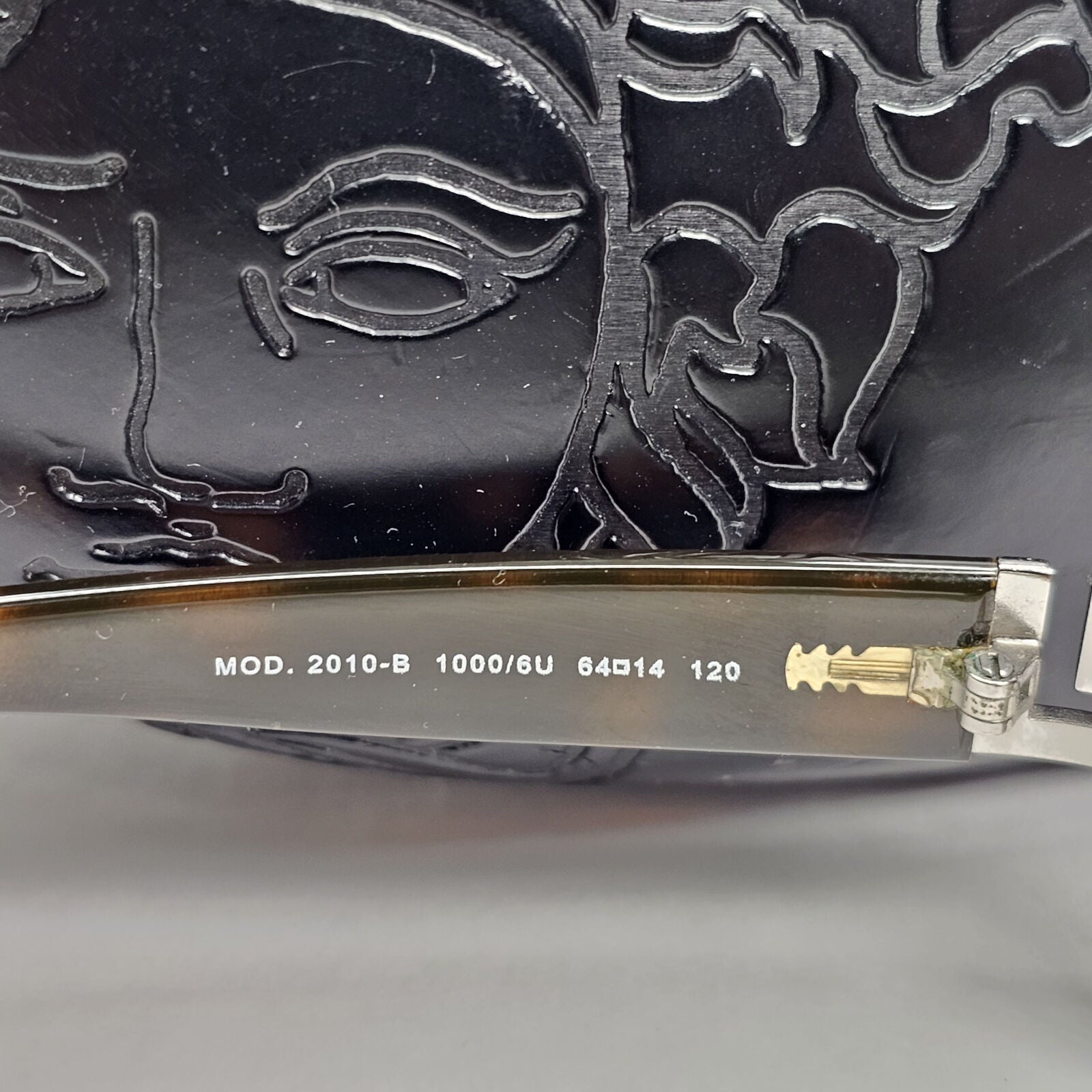 Versace Sunglasses 2004 Vintage Rimless Brown Wrap MOD 2010-B 1000/6U 070224