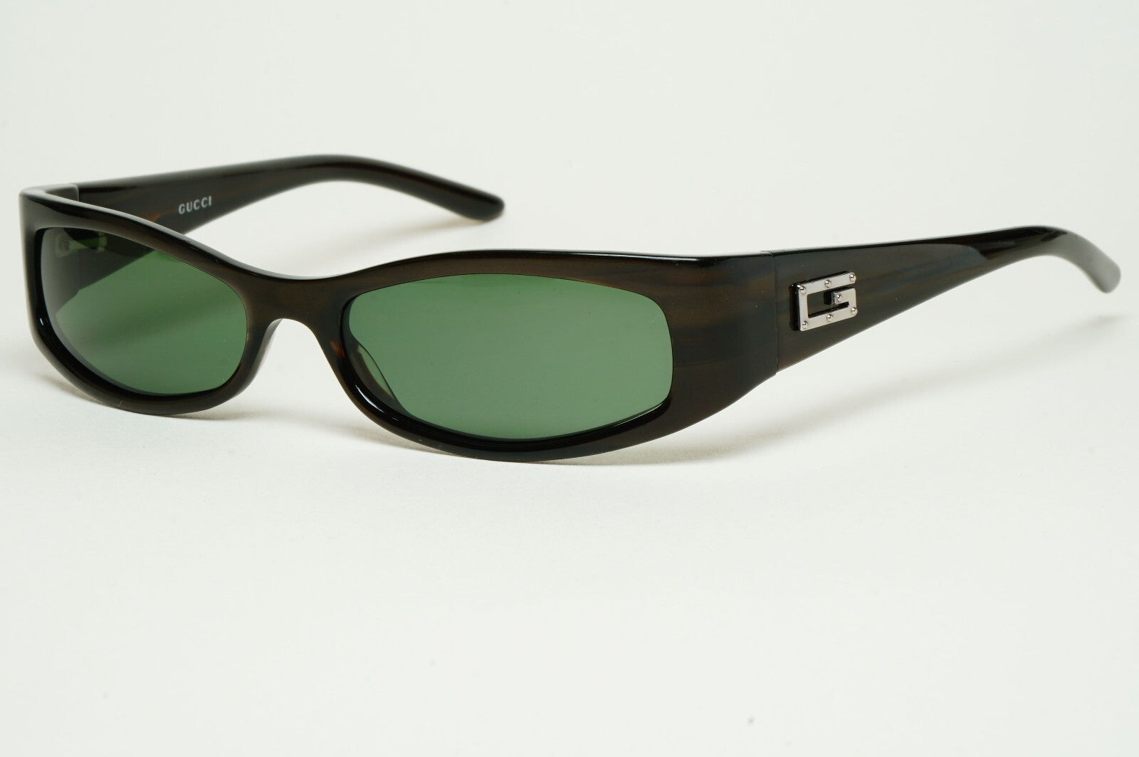 Gucci Sunglasses 1997 Vintage Slim Rectangle Brown Green GG 1483/S AD6 130225