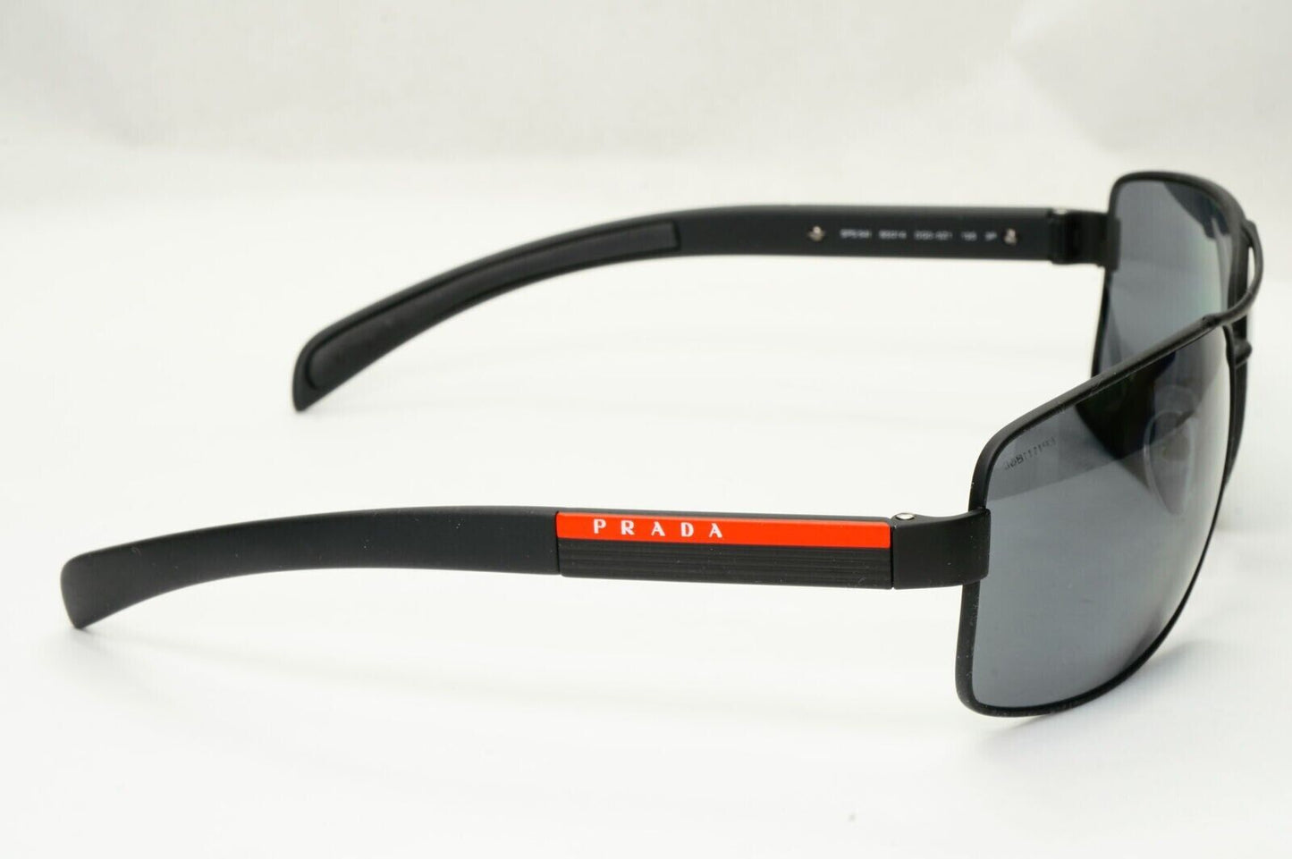 Prada Sunglasses Black Polarized Wrap Pilot PS54IS SPS 54I DG0-5Z1 [a] 39025