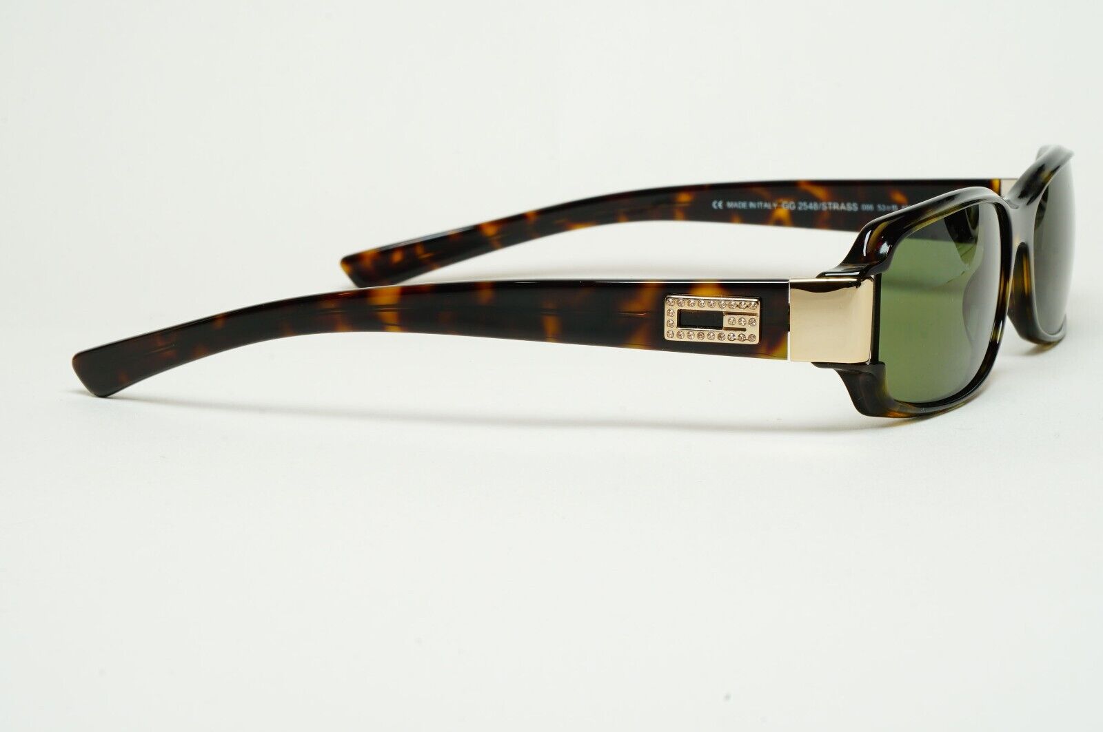 Gucci Sunglasses 1998 Vintage Brown Rectangle Small GG 2548/STRASS 086 180125