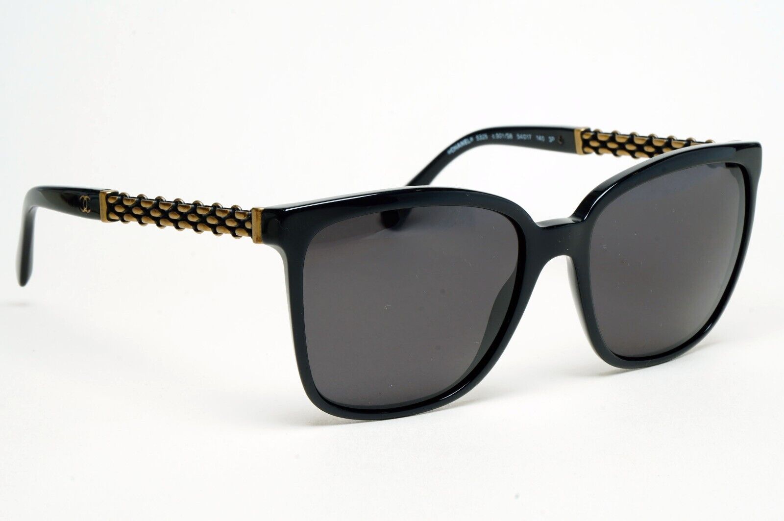 Chanel Sunglasses Chain Black Glossy Square Bronze 5325 c.501/S8 54mm 261124