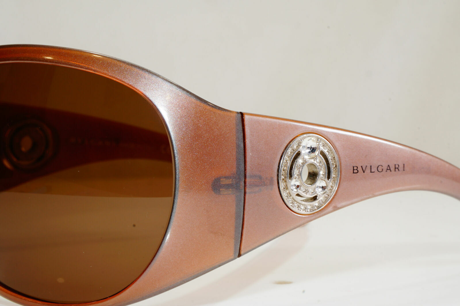 Bvlgari Diamante Oversized Sunglasses Womens Vintage Brown 8009 945/13 28489