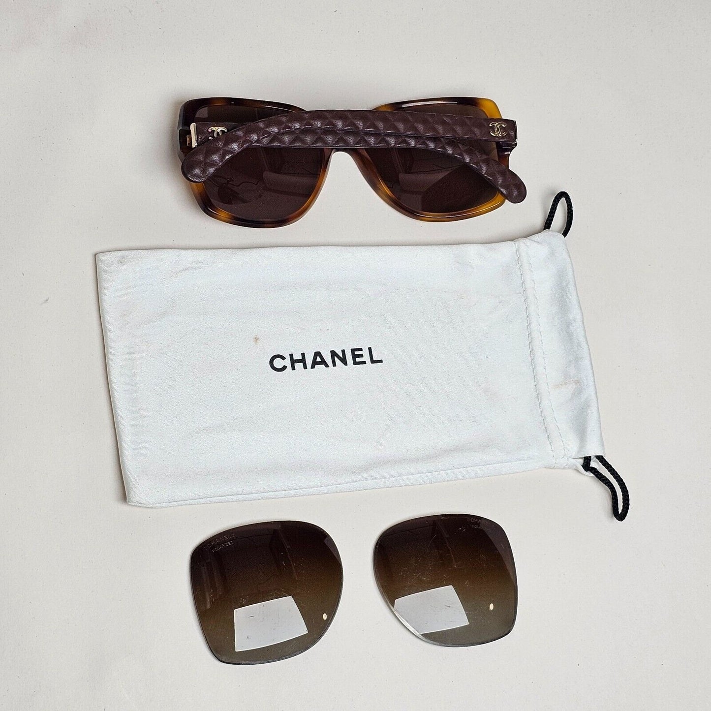 Chanel Sunglasses 2013 Vintage Brown Quilted Gold 5289-Q c.1295/S6 220125