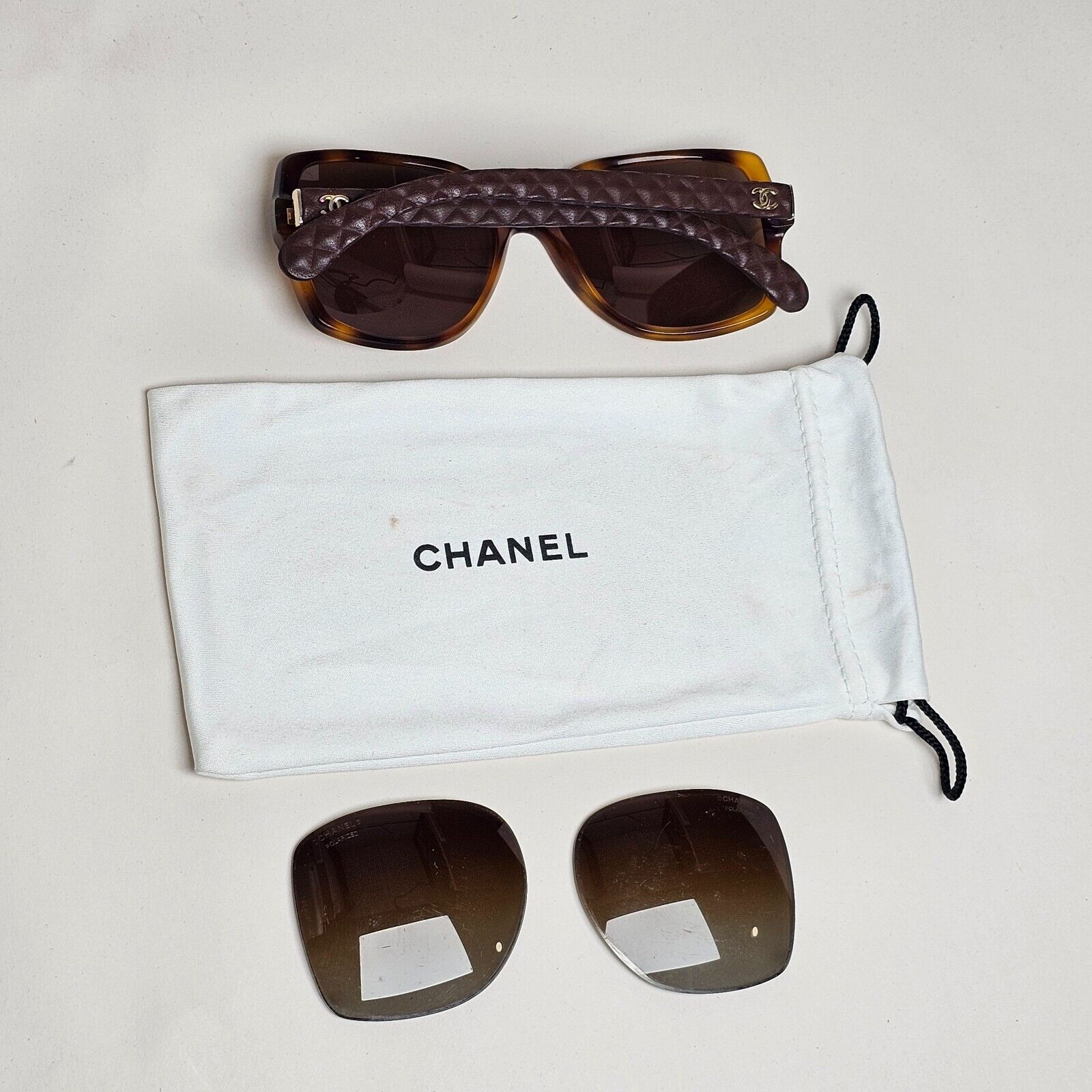 Chanel Sunglasses 2013 Vintage Brown Quilted Gold 5289-Q c.1295/S6 220125