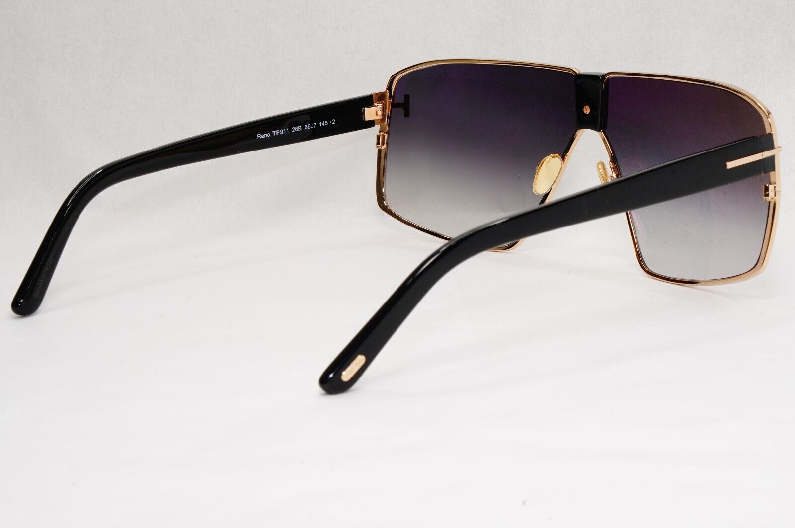 Tom Ford Sunglasses Reno Black Gold Grey Gradient Navigator FT0911 TF 911  28B A