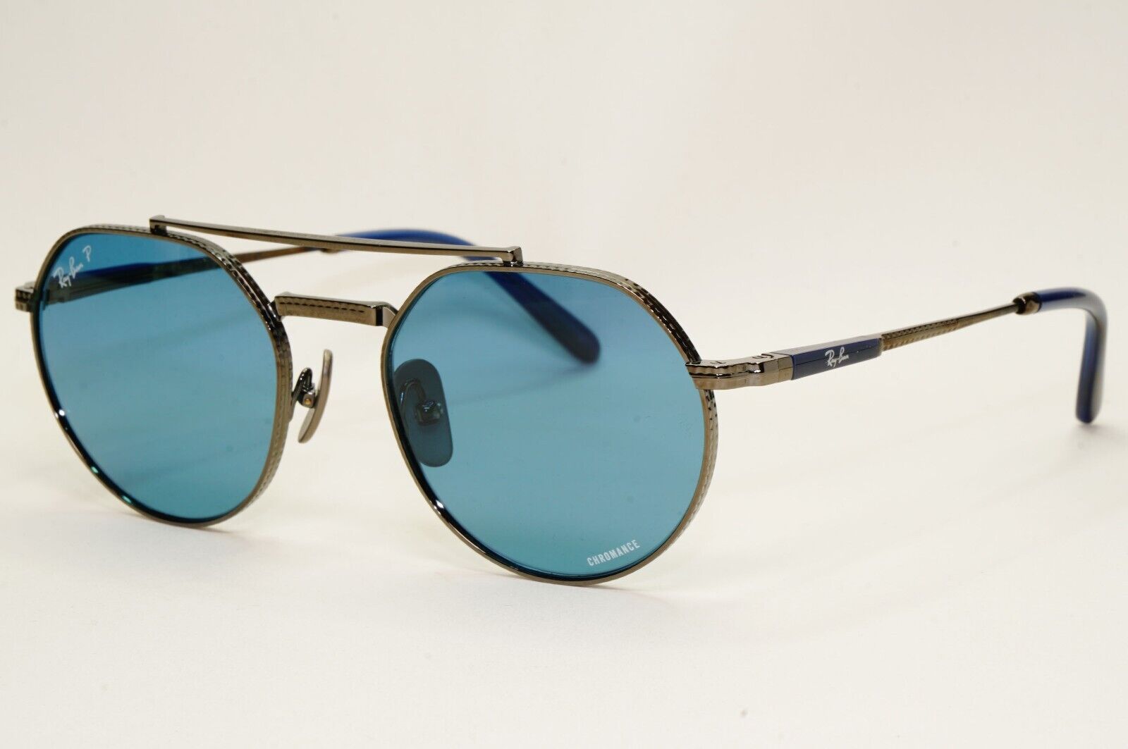 Ray-Ban Sunglasses Jack II Titanium Polarized Gunmetal Blue RB 8265 3142/S2 53mm