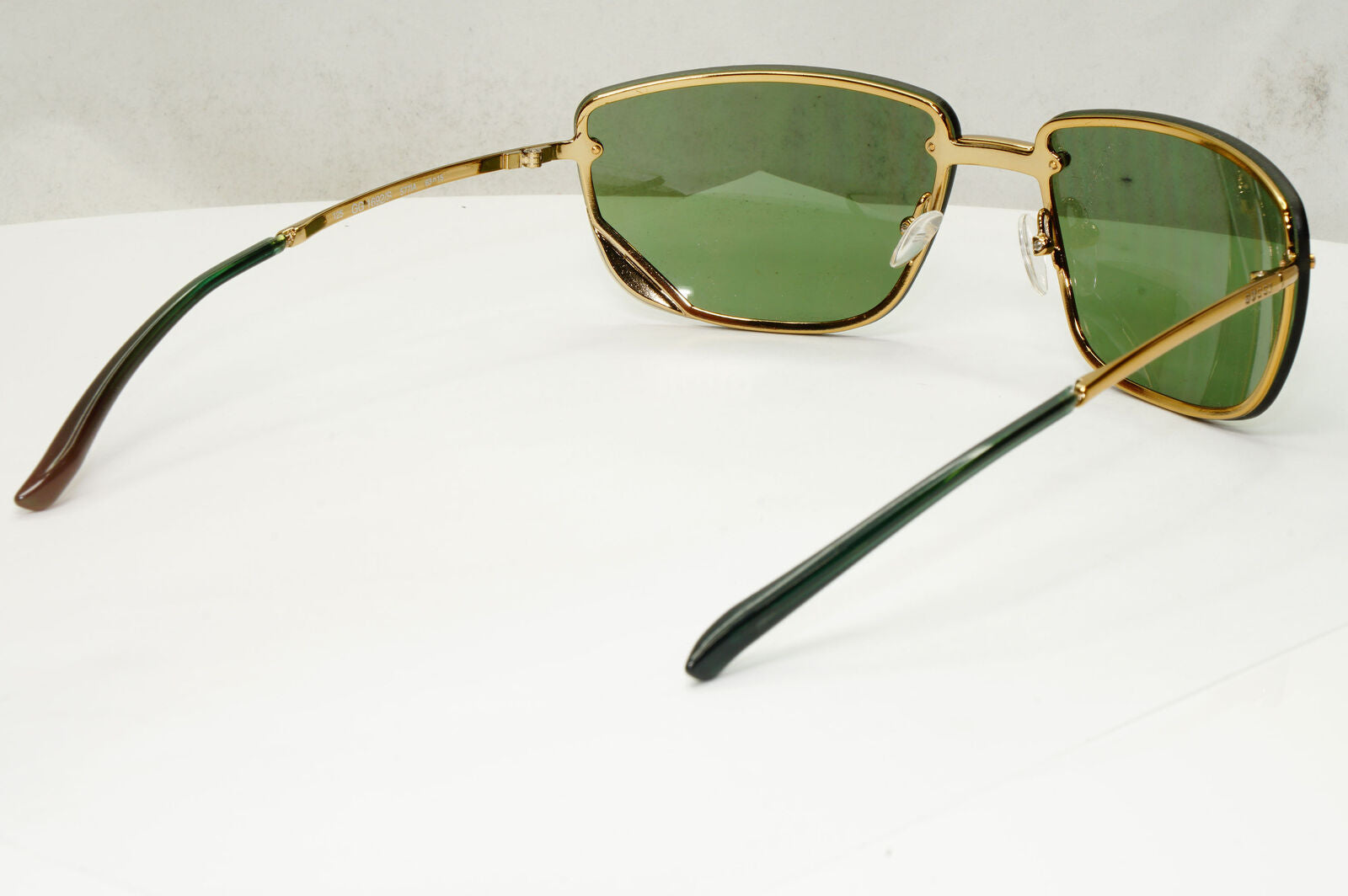 Gucci Sunglasses 1998 Vintage Wrap Gold Green Retro GG 1692/S 577IA 280323