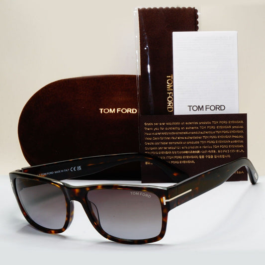 Tom Ford Sunglasses Mason Brown Tortoiseshell Grey Square FT0445 TF 445 52B 58mm