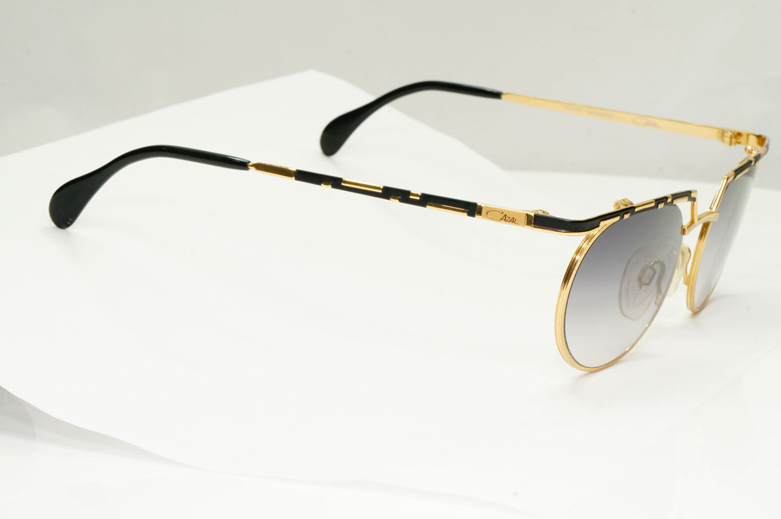Cazal 1990s Vintage Sunglasses Metal Gold Black Grey MOD 265 COL 302 071222