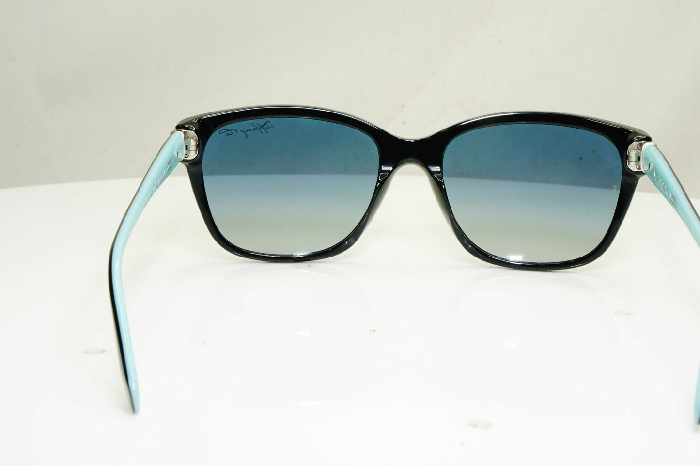 Tiffany & Co Black Sunglasses Blue Gradient Womens Square TF 4083 8001/4L 30643