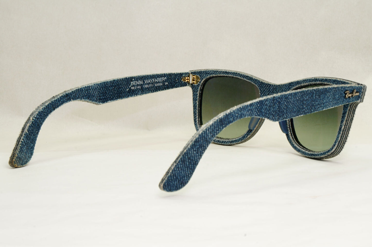 Ray-Ban Sunglasses Wayfarer Denim Blue Jeans Grey Gradient RB 2140 1163/71 50mm