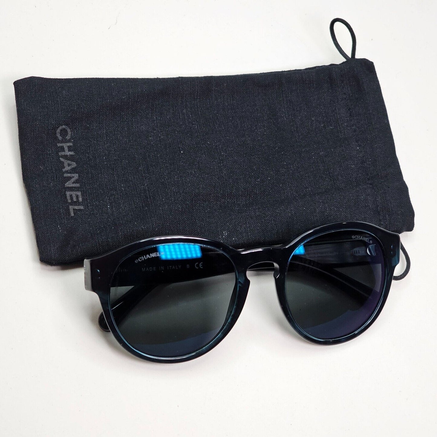 Chanel Sunglasses Dark Green Teal Marble Designer Fashion 5359 c.1570/Z6 54mm