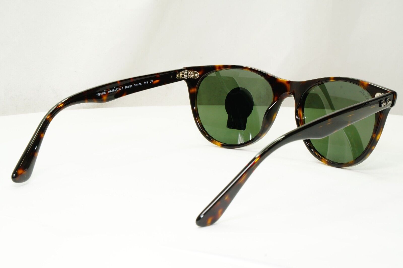 Ray-Ban Sunglasses Wayfarer II Brown Tortoiseshell G15 Green RB 2185 902/31 52mm