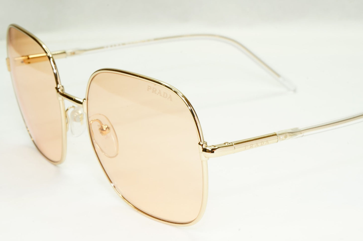 Prada Sunglasses Photochromic Gold Yellow Orange Square PR67XS SPR 67X ZVN-09D