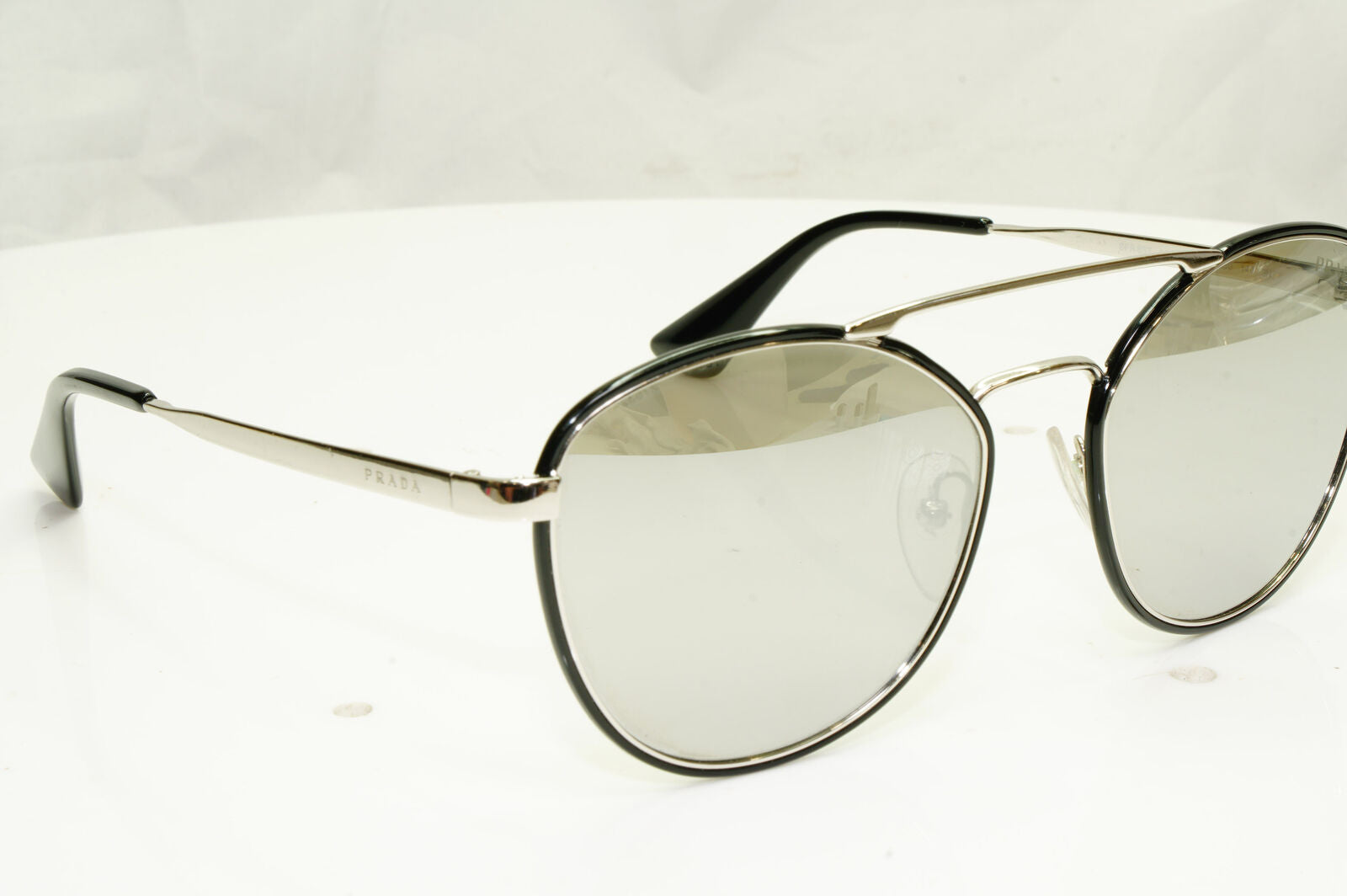 Authentic Prada Womens Mirror Vintage Sunglasses Silver SPR 83T 1AB-2S0 32994