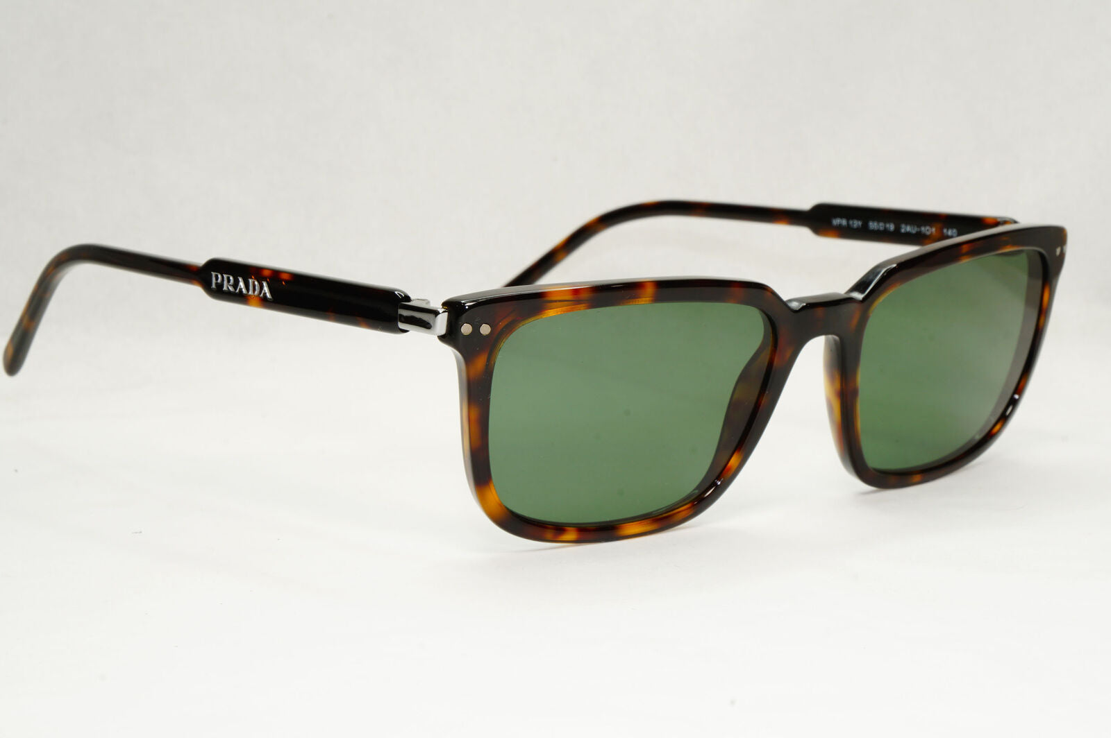 Prada Sunglasses Brown Green Square Tortoiseshell VPR 13Y PR13YV 2AU-1O1 55mm
