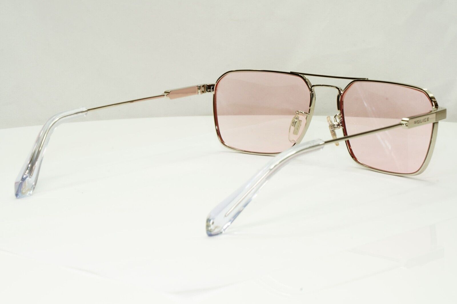 Police Lewis Hamilton F1 Sunglasses Pink Rose Tint Silver Metal SPL A23 COL 0579