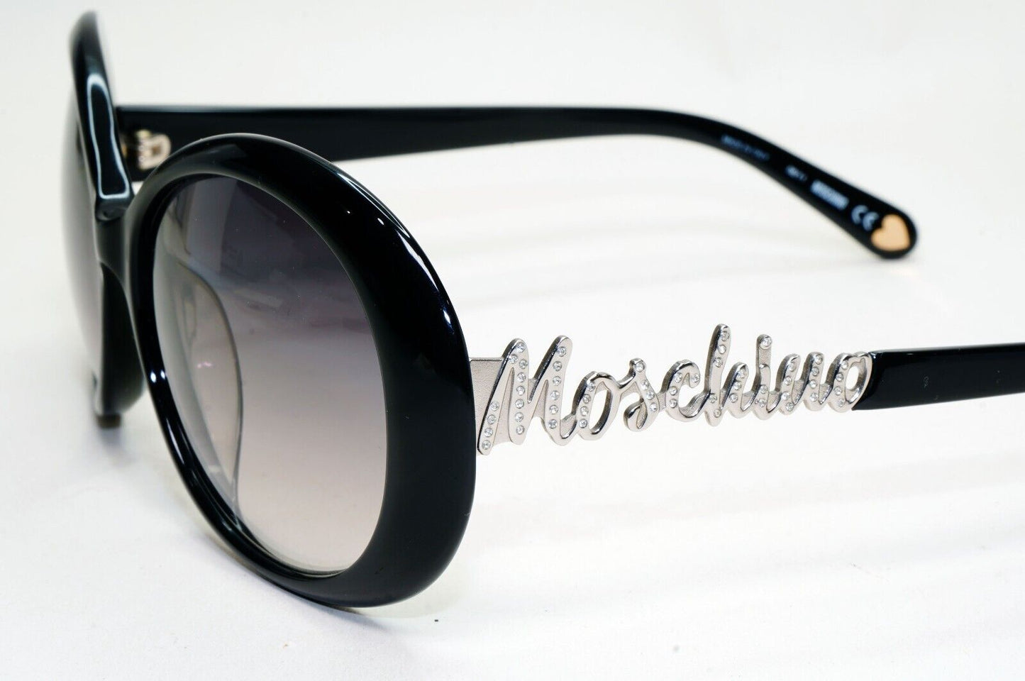 Moschino Sunglasses 2005 Vintage Black Silver Grey Gradient MO583 01 101124