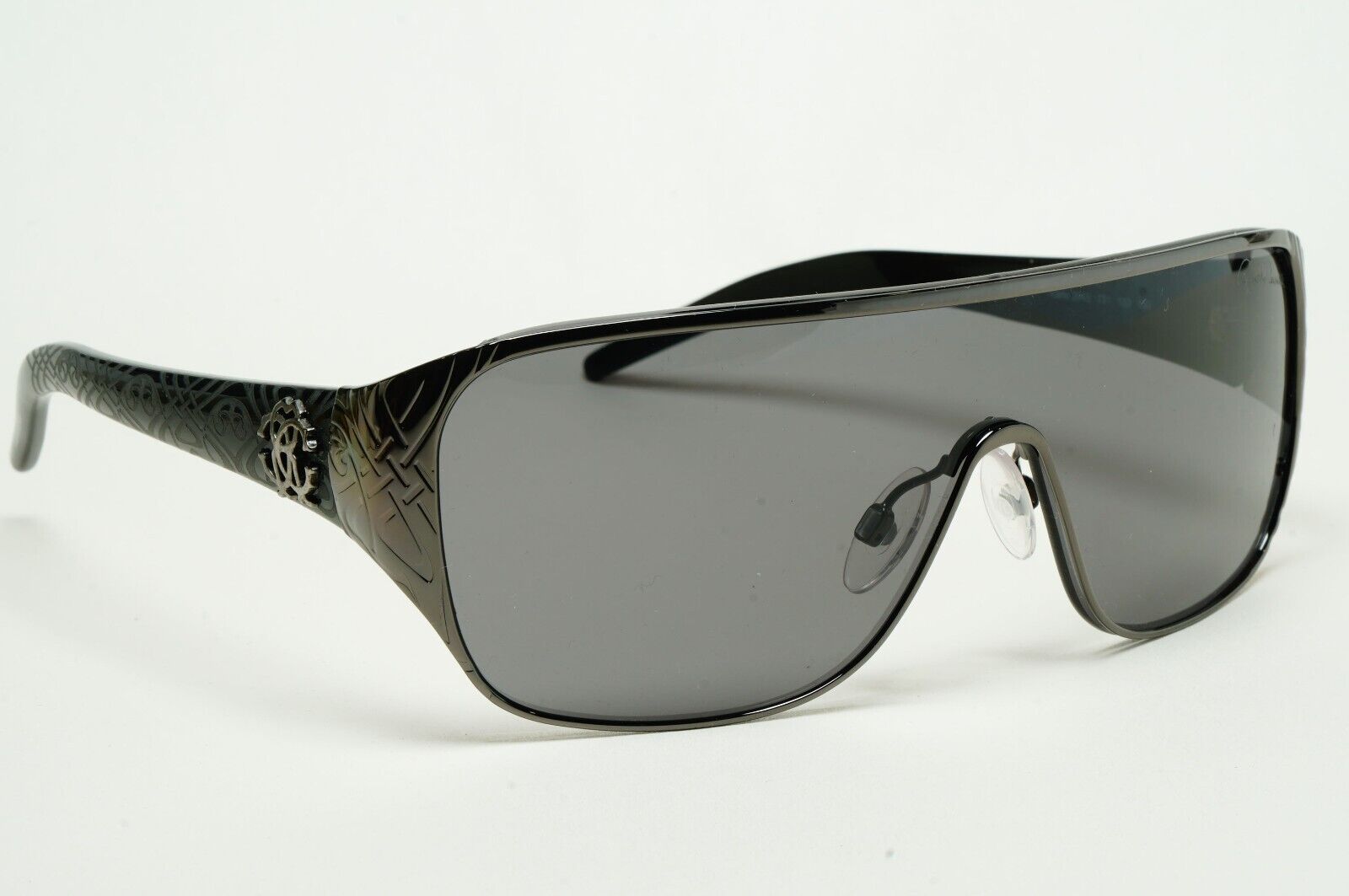 Roberto Cavalli Sunglasses 2006 Vintage Black Grey Shield Icario 394S 731 211124