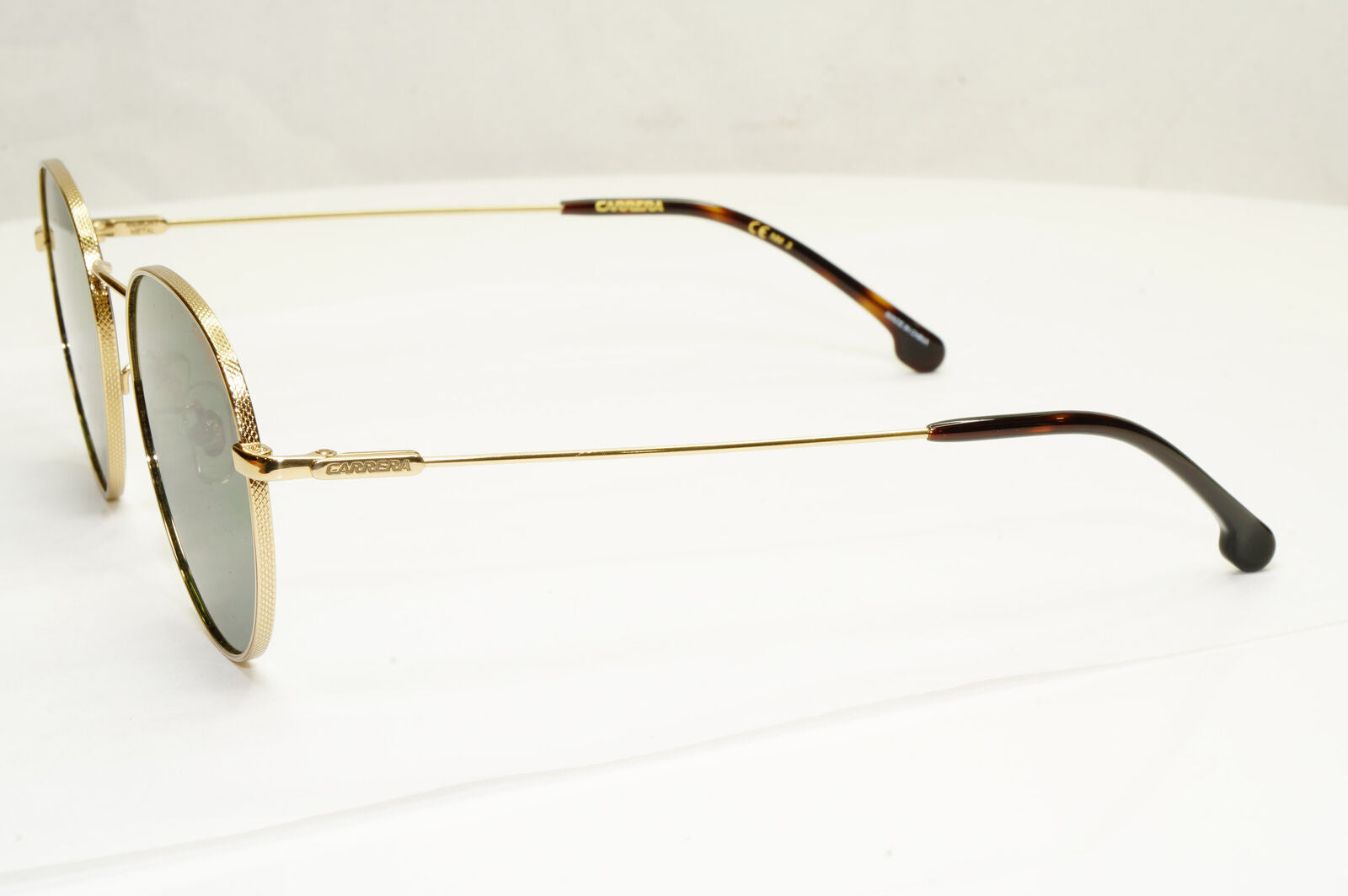 Authentic Carrera Mens Round Gold Green Memory Metal Sunglasses 216 G J5GQT