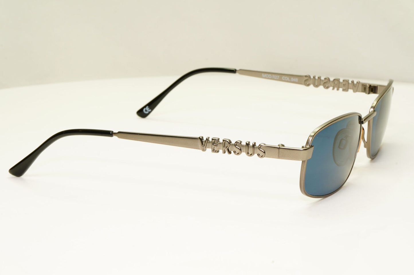 Versus 1995 Vintage Grey Blue Metal Sunglasses Gianni Versace MOD R27 COL 948