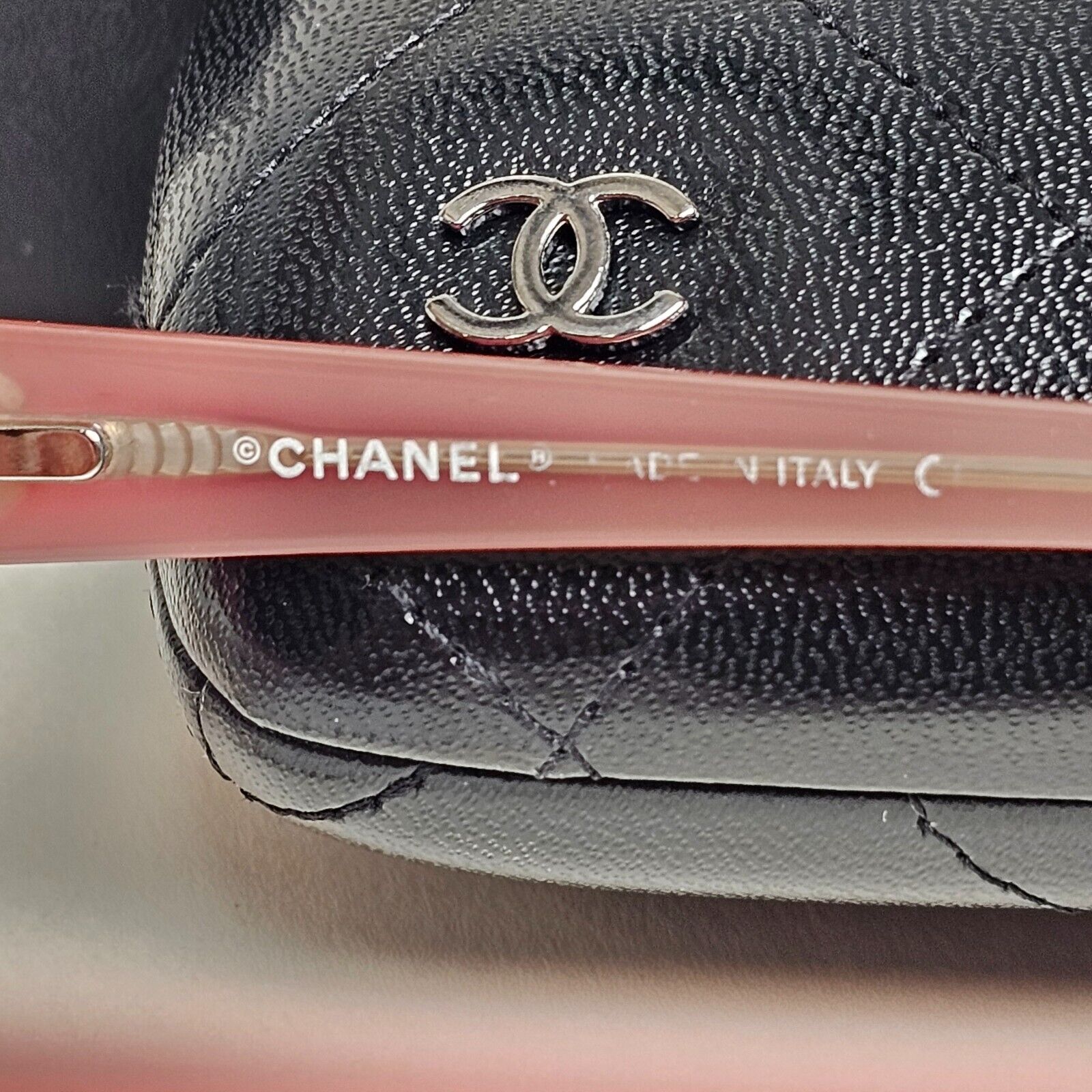 Chanel Sunglasses 2008 Vintage Pink Mother of Pearl Black 5075-H c.709/11 050225