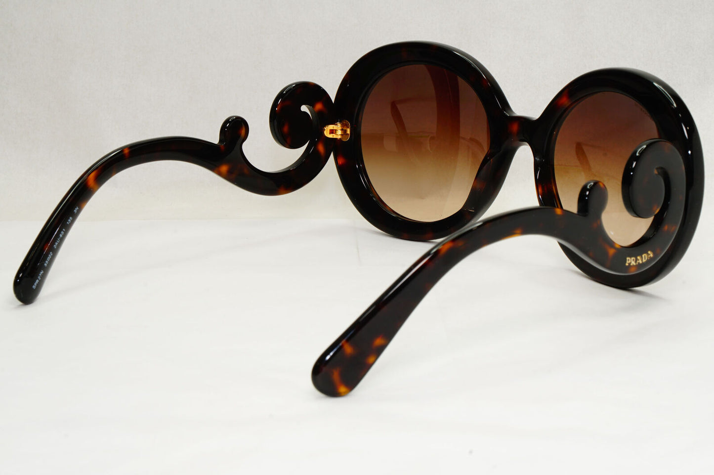 Prada Sunglasses Baroque Swirl Round Brown Tortoise PR27NS SPR 27N 2AU6S1 270124