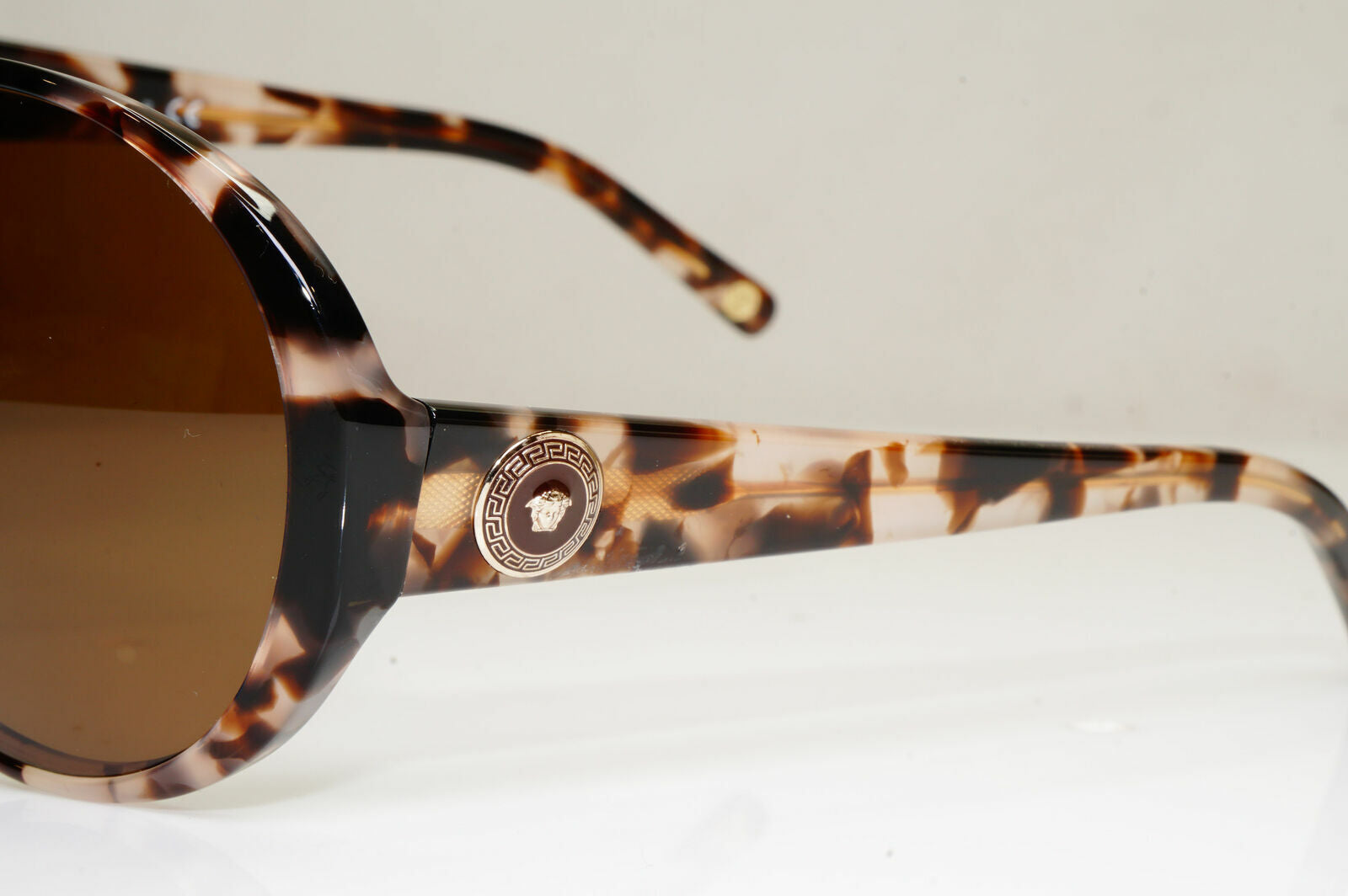 Versace Brown Marble Medusa Sunglasses Square Womens Oversized 4239 999/13 28894
