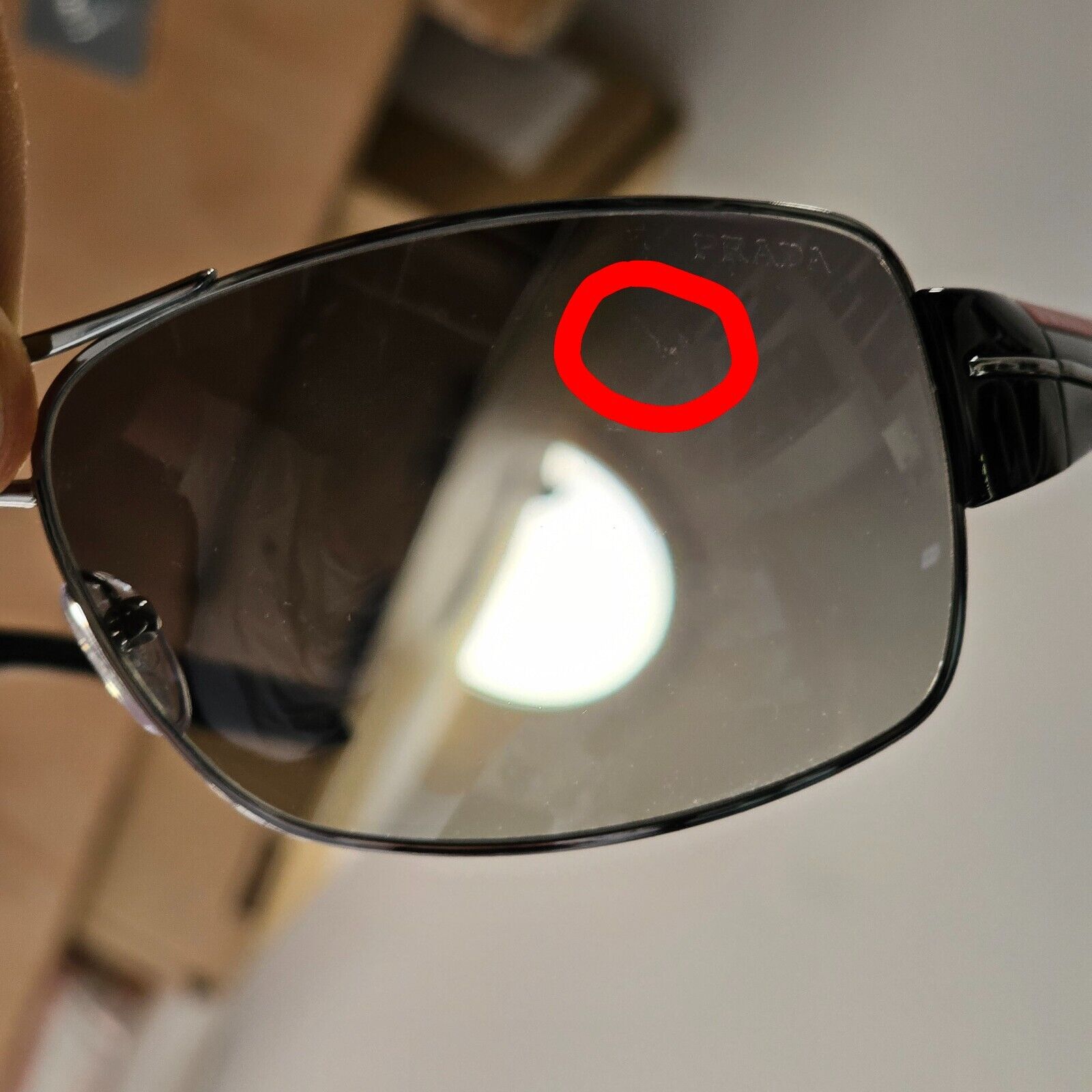 Prada Sunglasses Mens Black Grey Gradient Fade Square PS53NS SPS 53N 5AV-3M1 [a]