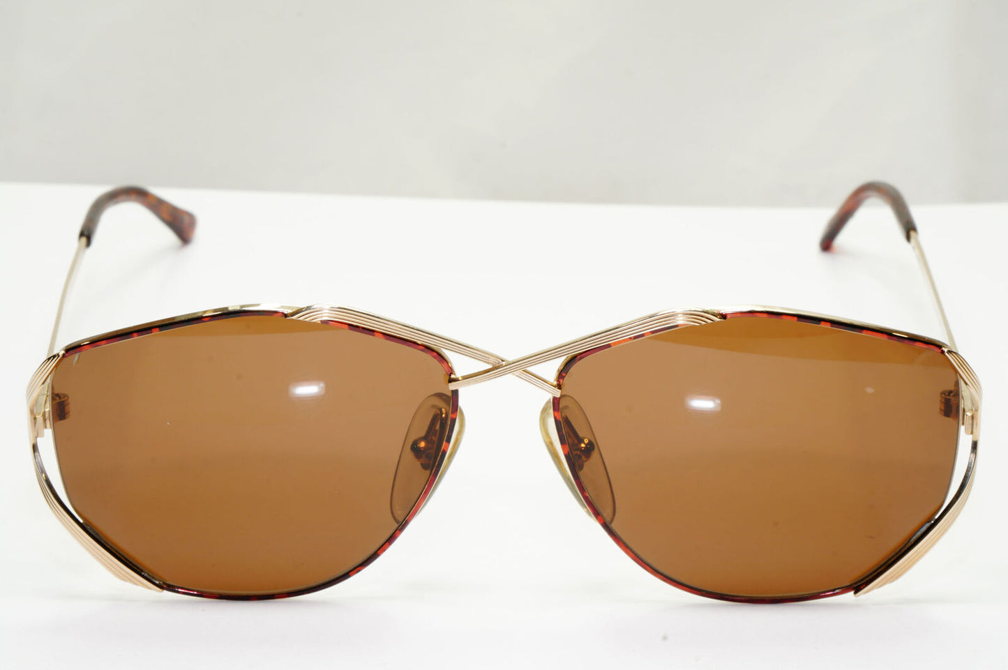 Dior 1990s Austria Sunglasses Vintage Metal Brown Gold Square 2684 41 190123