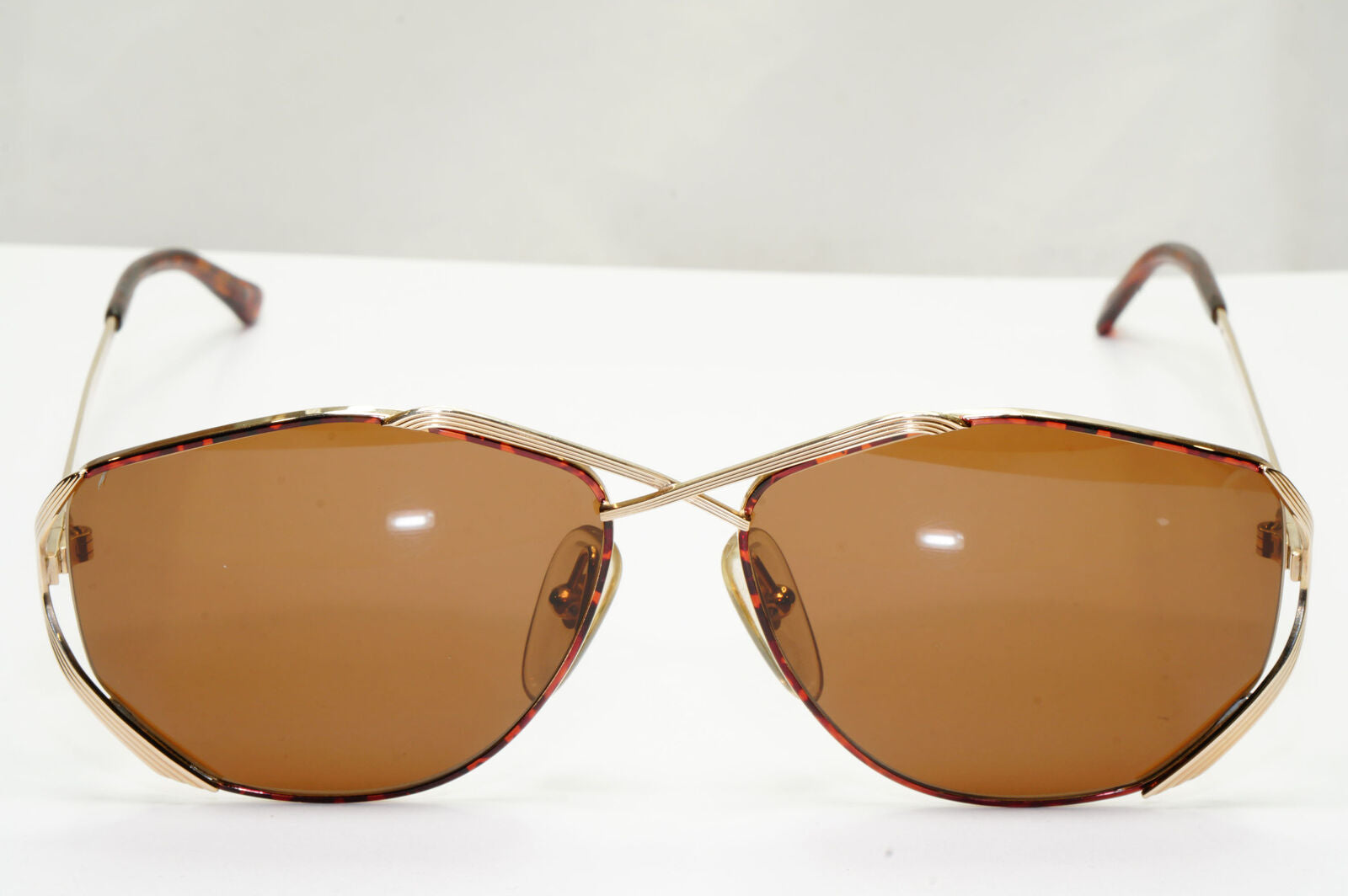 Dior 1990s Austria Sunglasses Vintage Metal Brown Gold Square 2684 41 190123