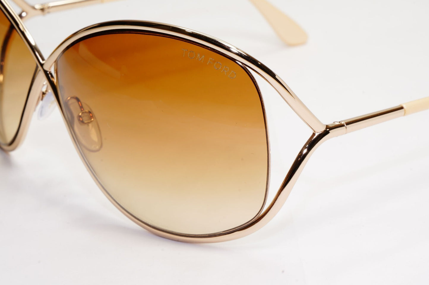 Tom Ford Sunglasses Miranda Gold Brown Gradient Metal FT0130 TF 130 28F [a]