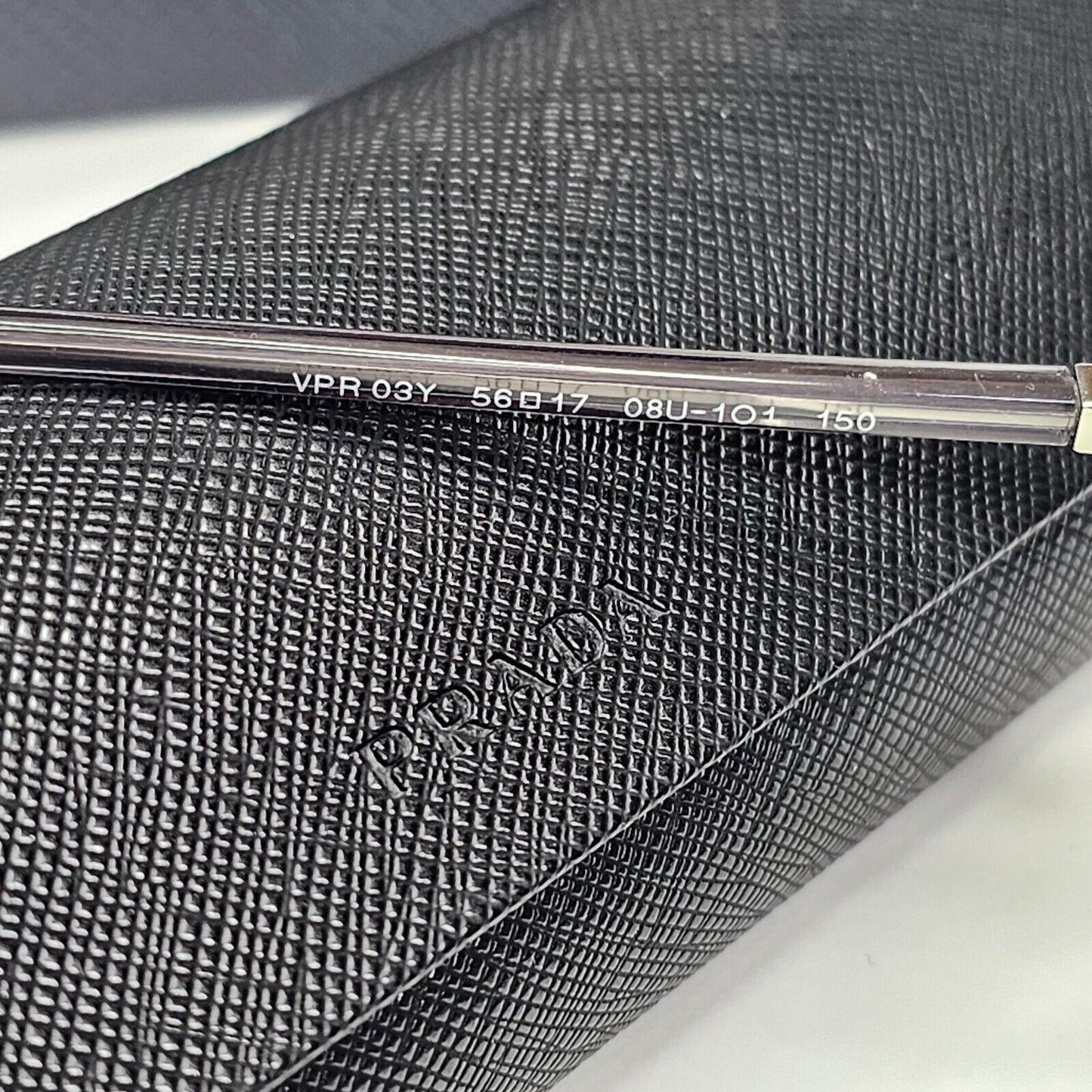 Prada Sunglasses Black Grey Transparent Crystal PR03YV VPR 03Y 08U-1O1 56mm