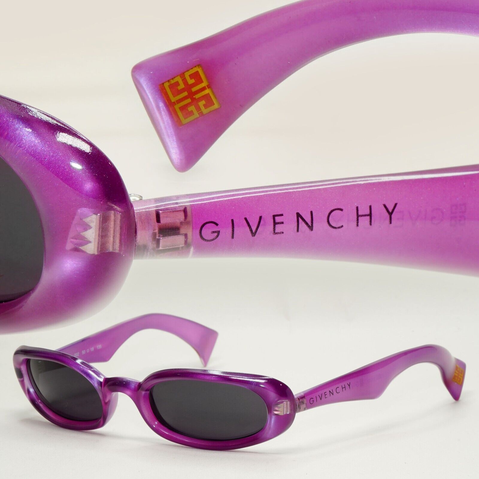 Givenchy Sunglasses 2005 Vintage Purple Violet Unisex Rectangle 2513 002 021124
