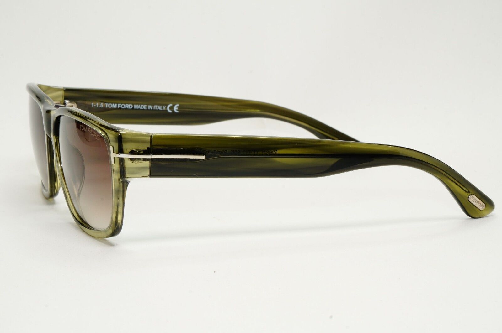 Tom Ford Sunglasses Mason Green Transparent Brown Grad FT0445 TF 445 95K 56mm
