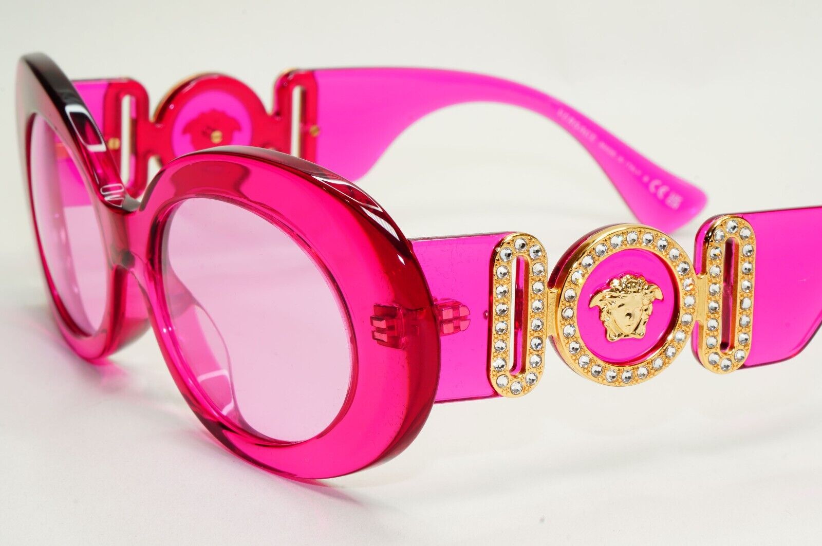 Versace Sunglasses Medusa Fuchsia Transparent Pink Large MOD VE 4426BU 5334/5