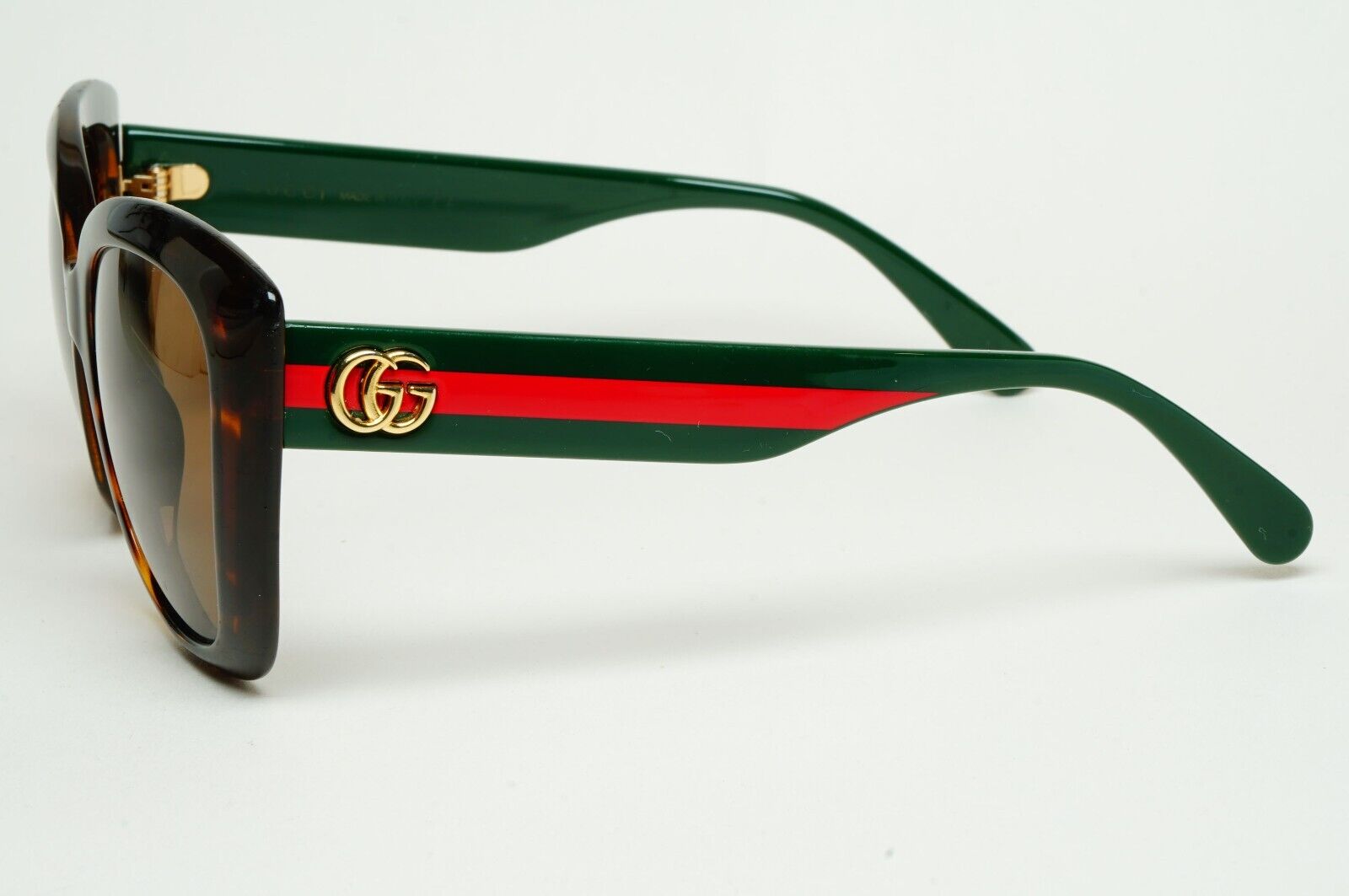 Gucci Sunglasses 2021 Brown Green Red Tortoise Square GG0860S 001 53mm 180125
