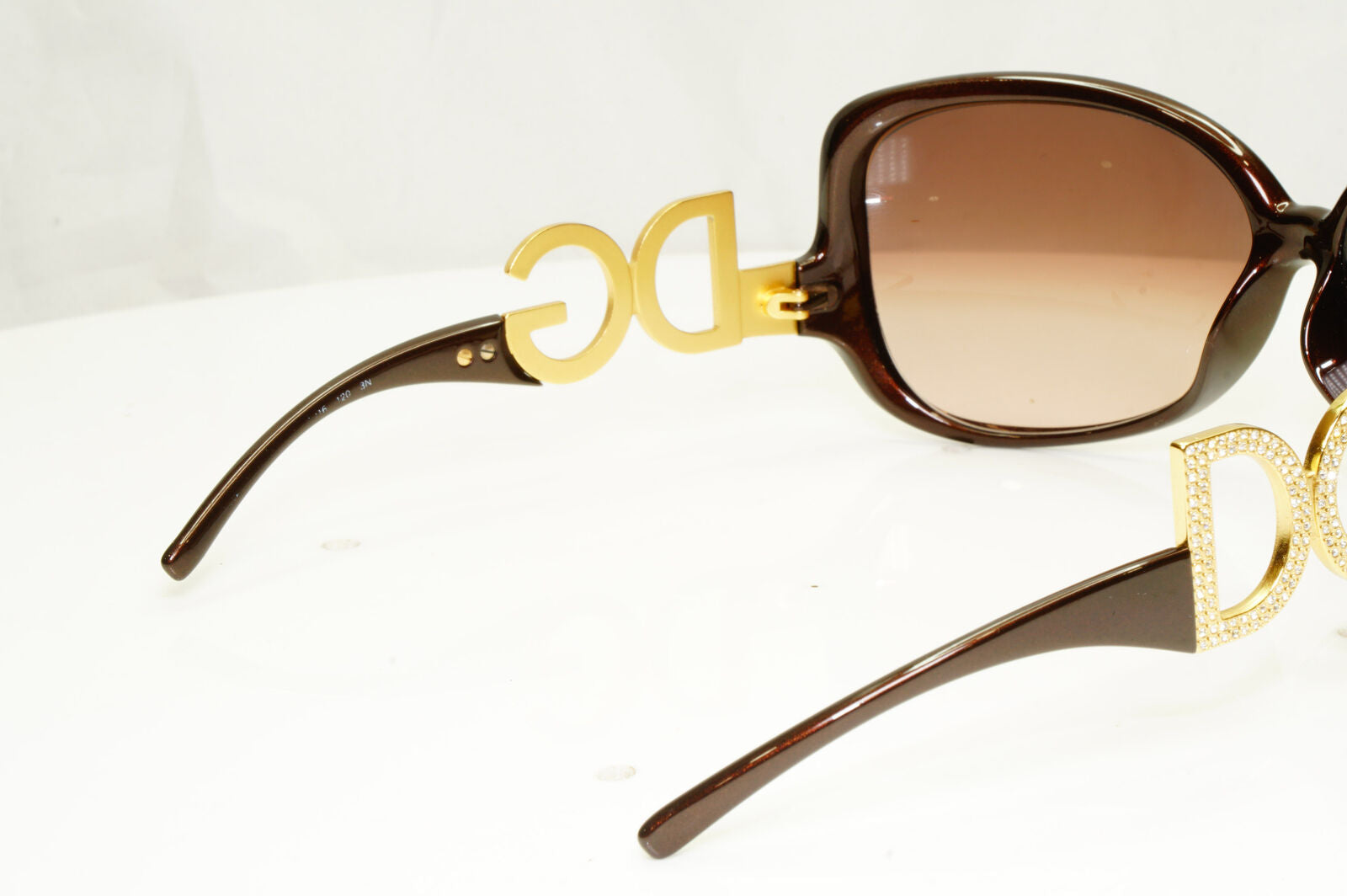 Authentic Dolce & Gabbana Womens Vintage Sunglasses Crystal DG 6011 502/73 34725